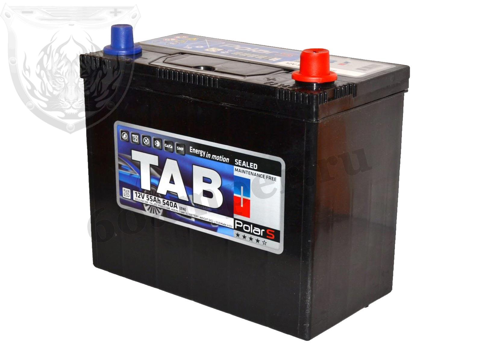 Изображение Аккумулятор TAB 55 А*ч Обратный Азия JIS B24L : №1