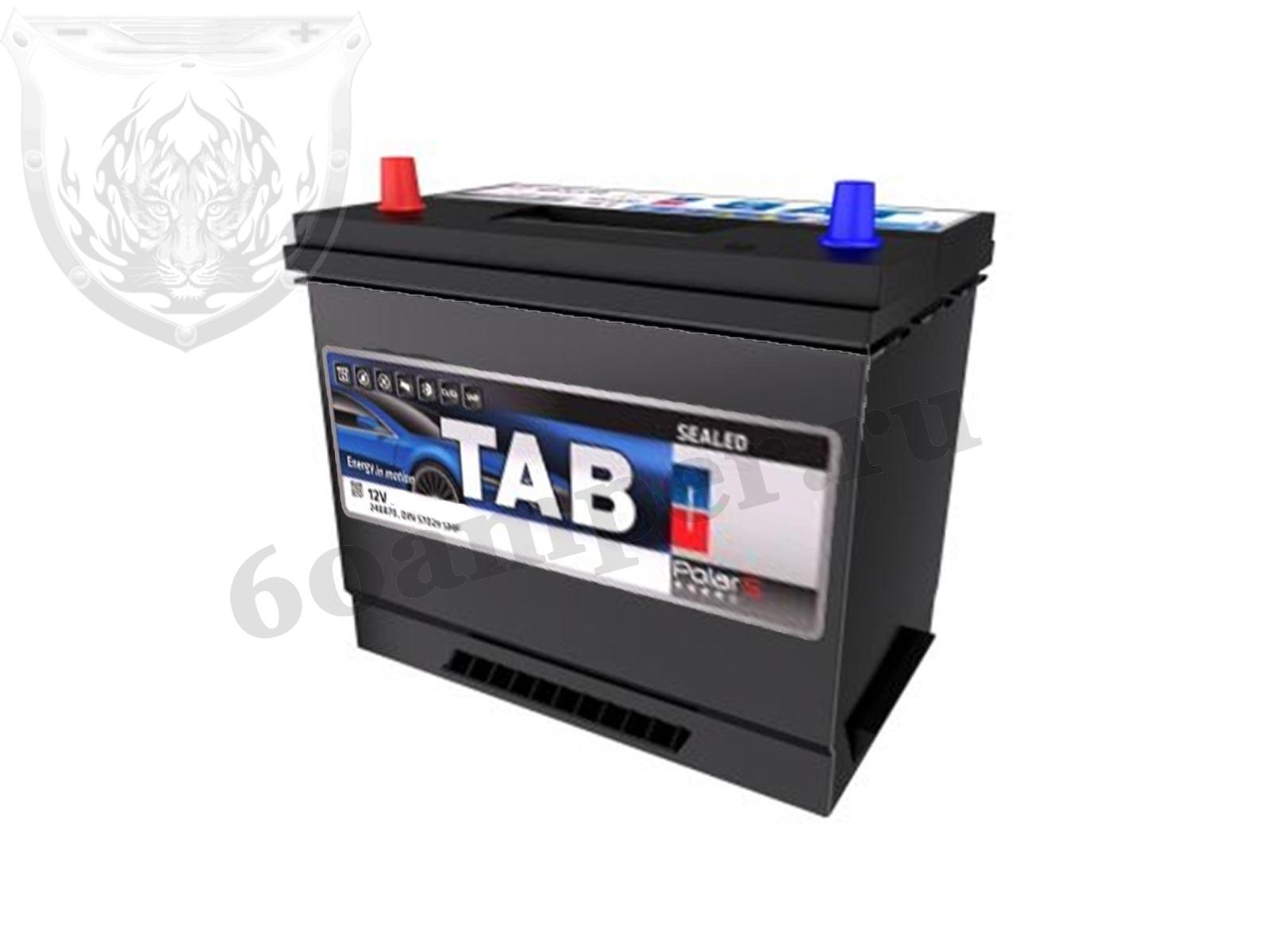 Изображение Аккумулятор TAB 75 А*ч Прямой Азия Нижнее крепление JIS MF : №1