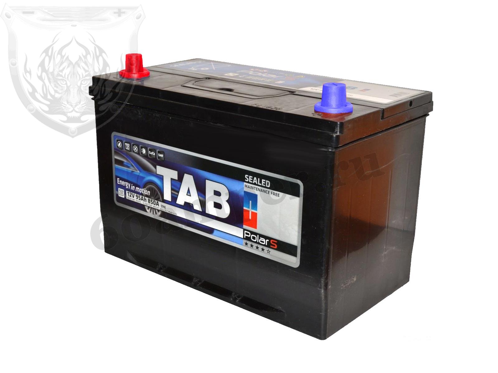 Изображение Аккумулятор TAB 95 А*ч Прямой Азия Нижнее крепление JIS MF : №1