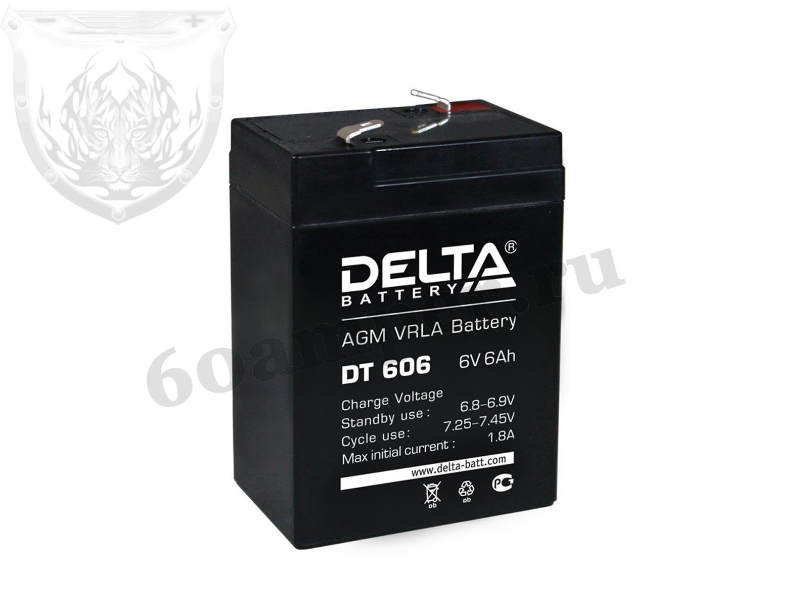 Изображение Аккумулятор DELTA DT 606 : №1