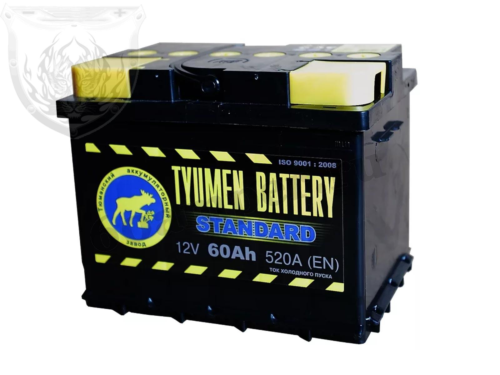 Изображение Аккумулятор Тюмень 60 А*ч Прямой STANDARD : №1