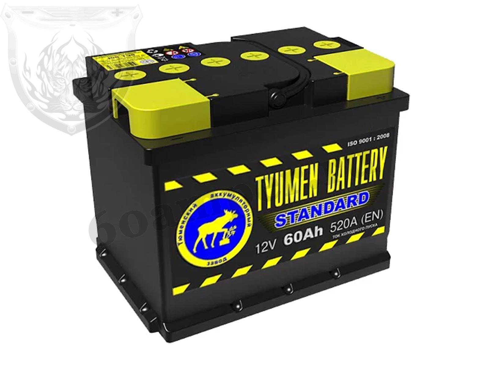Изображение Аккумулятор Тюмень 60 А*ч Прямой STANDARD : №2