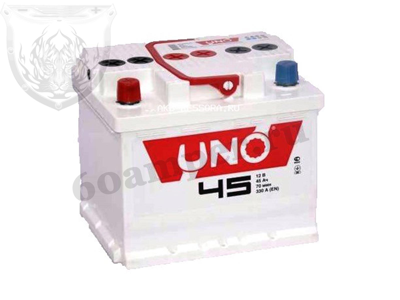 Изображение Аккумулятор UNO 45 А*ч Прямой : №1
