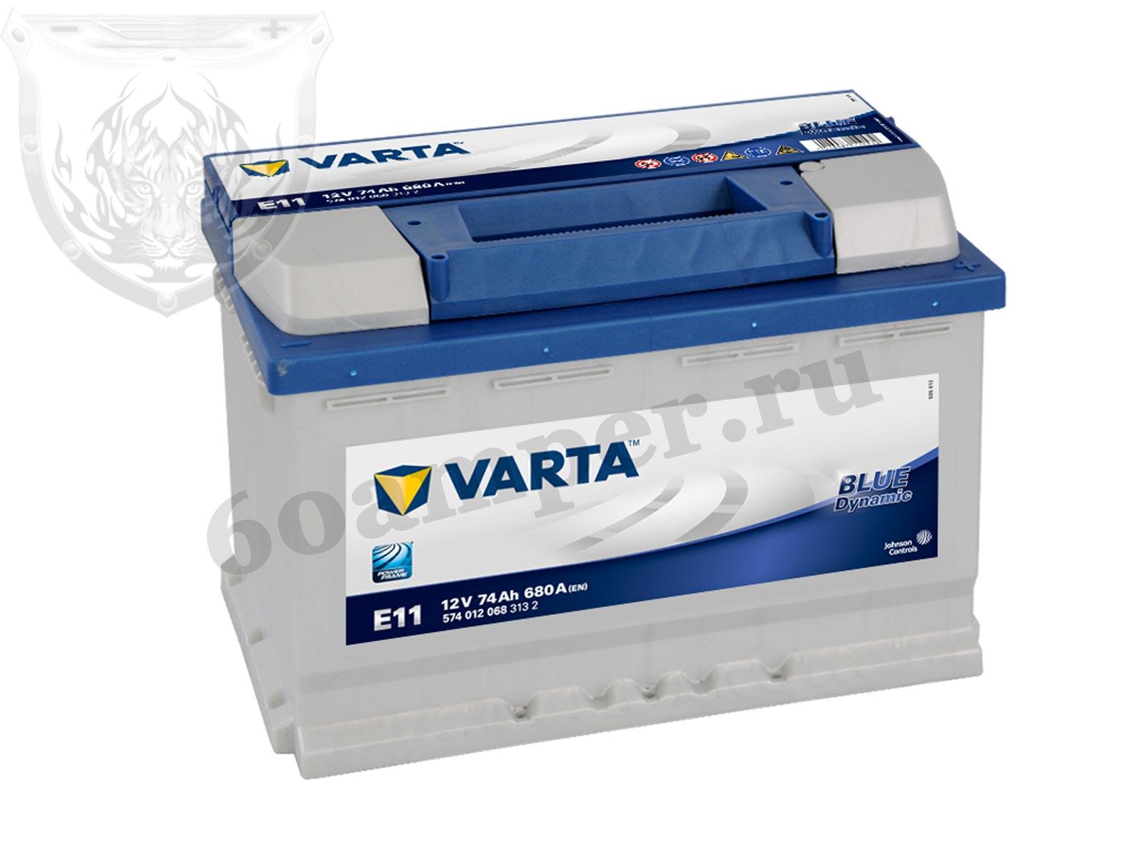 Изображение Аккумулятор VARTA 74 А*ч Обратный BLUE E11 (574 012 068) : №1