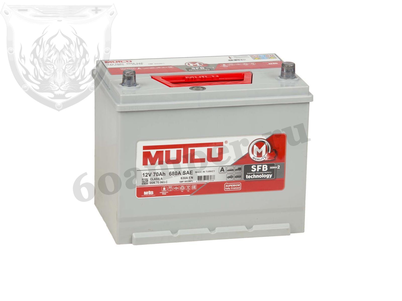 Изображение Аккумулятор MUTLU 70 А*ч Обратный Азия D26L : №1