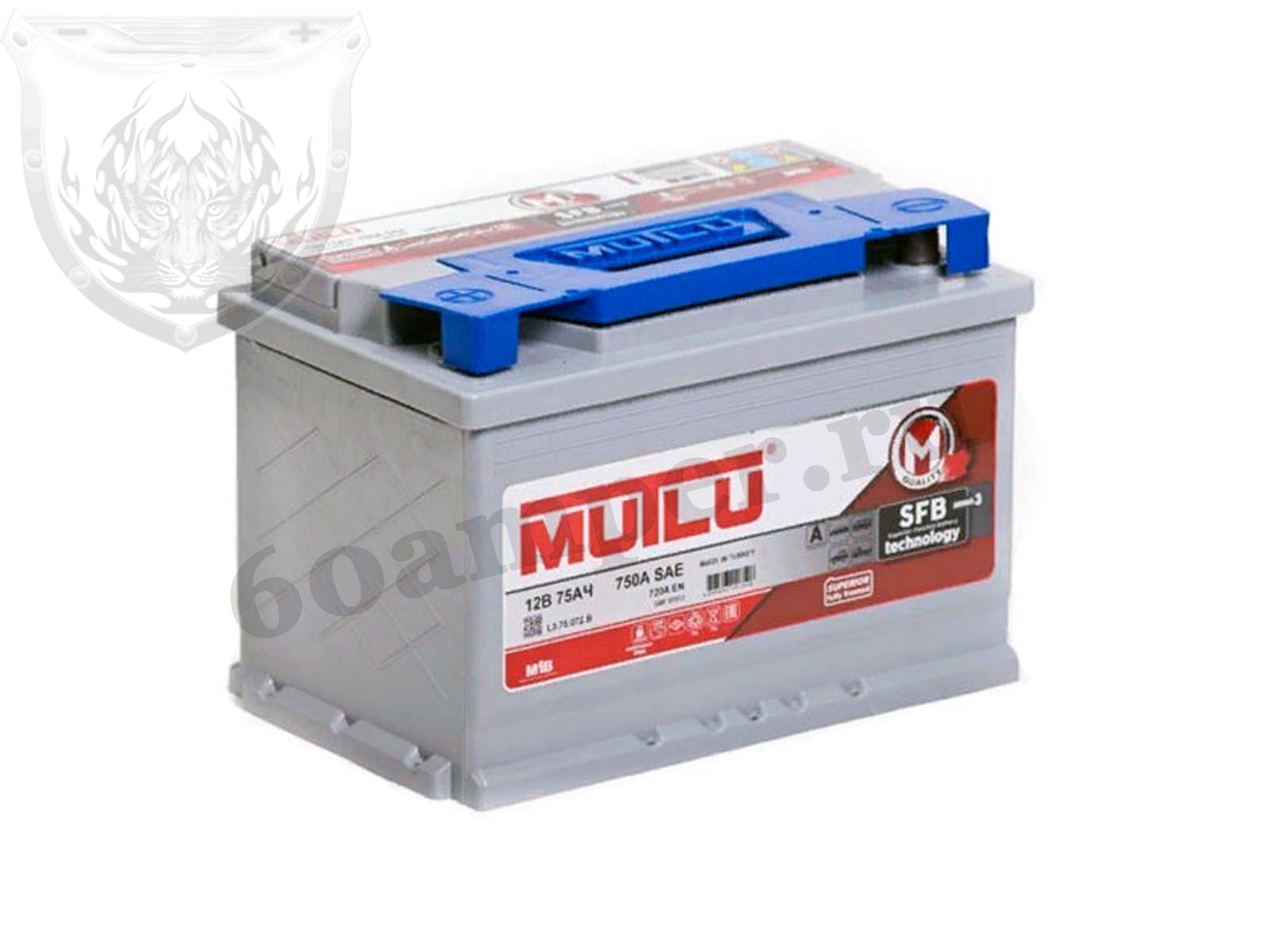Изображение Аккумулятор MUTLU 75 А*ч Обратный SFB : №1