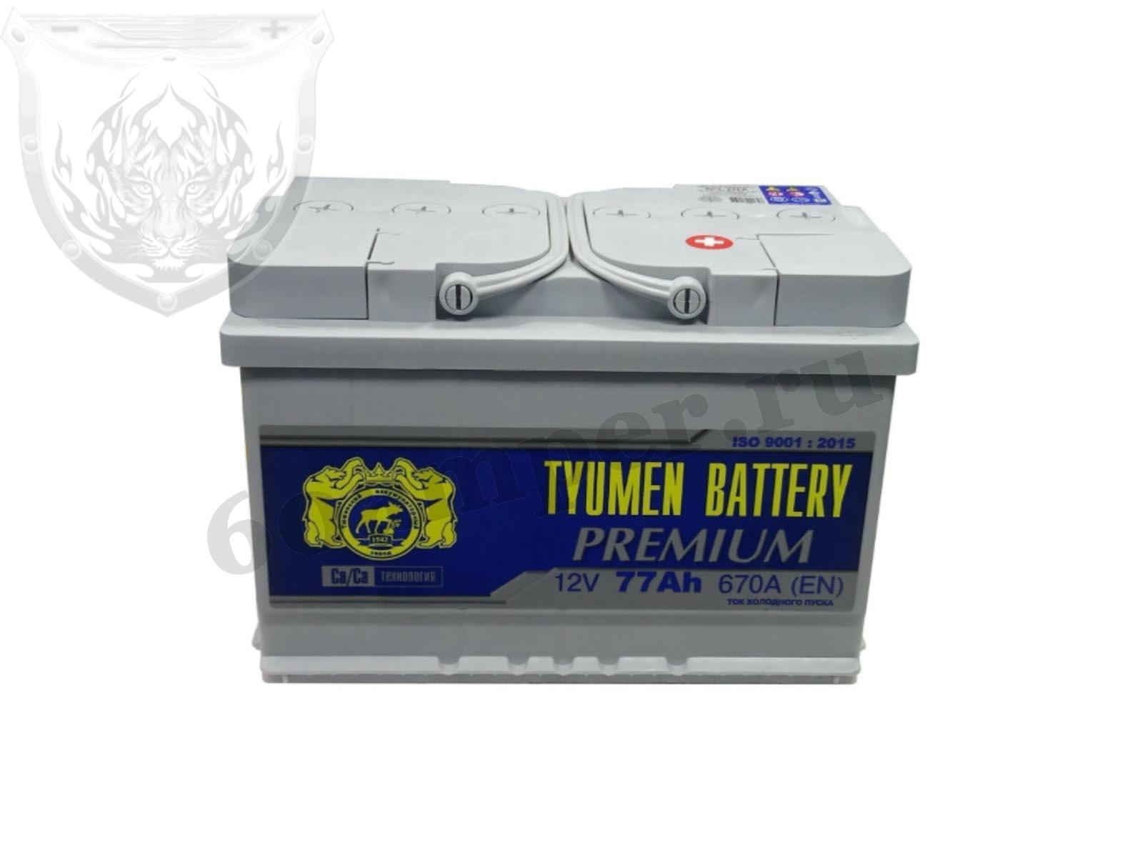 Изображение Аккумулятор Тюмень 77 А*ч Обратный PREMIUM : №1