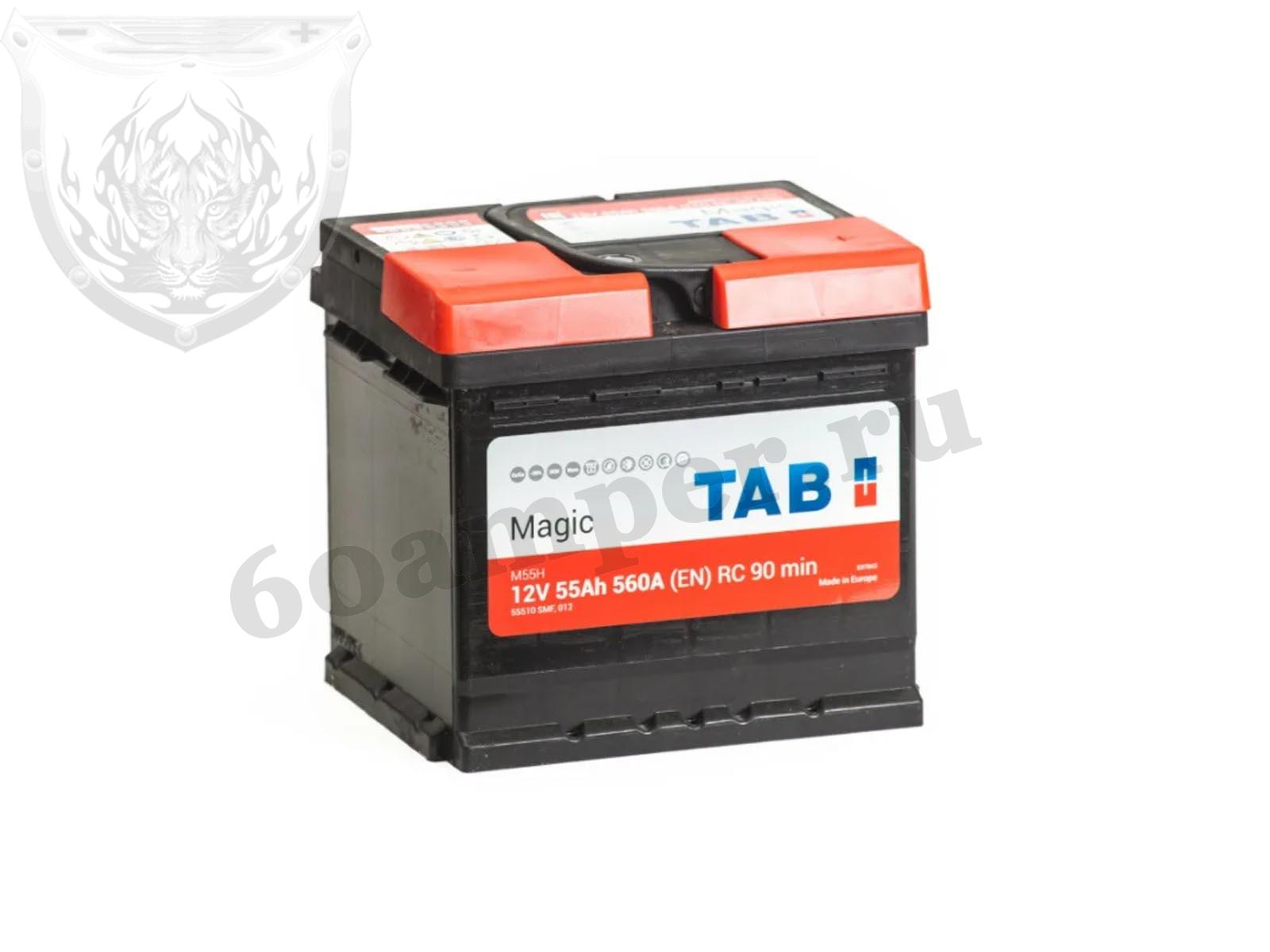 Изображение Аккумулятор TAB 55 А*ч Обратный MAGIC Кубик : №1