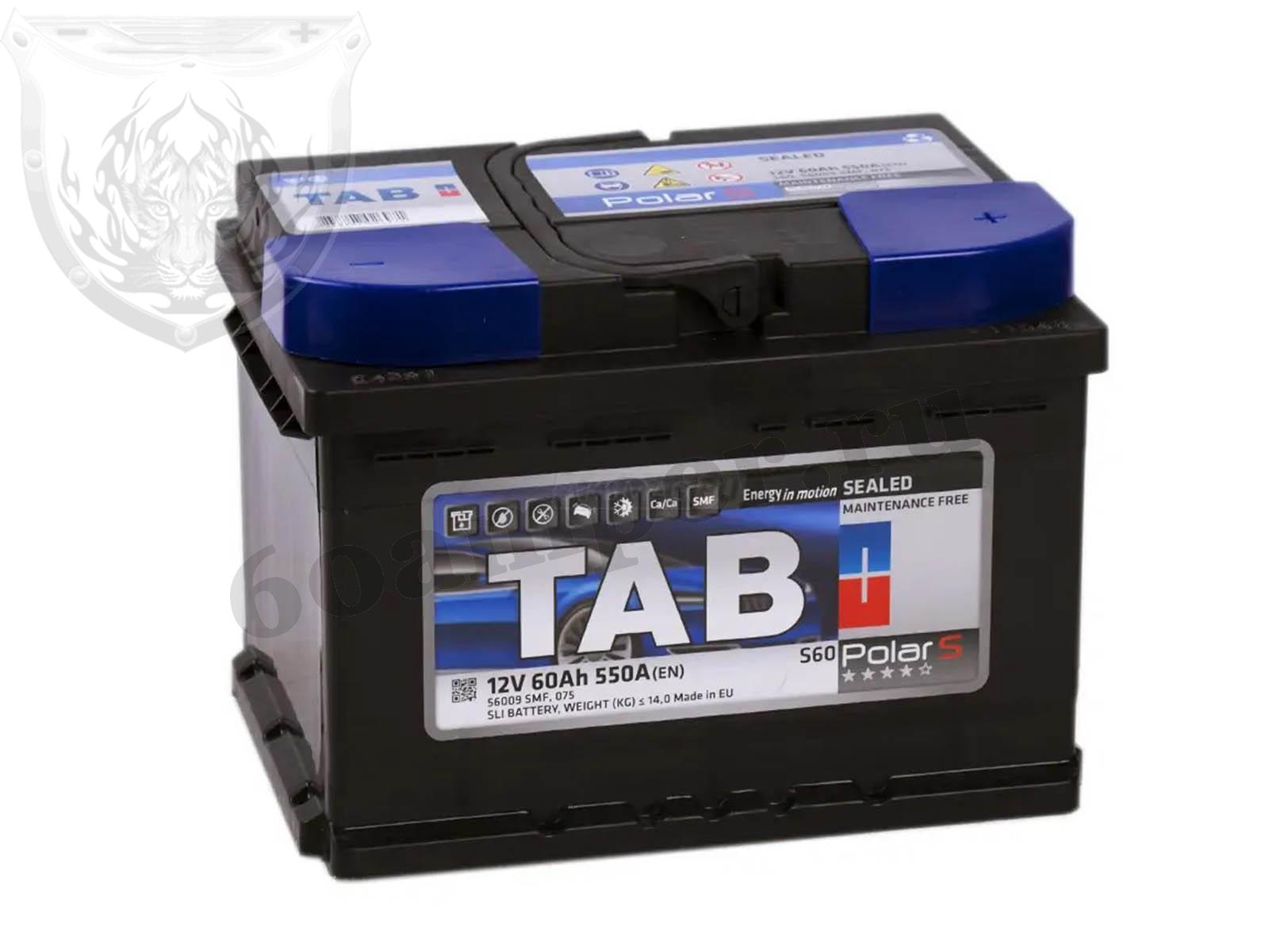 Изображение Аккумулятор TAB 60 А*ч Обратный SMF Polar : №1