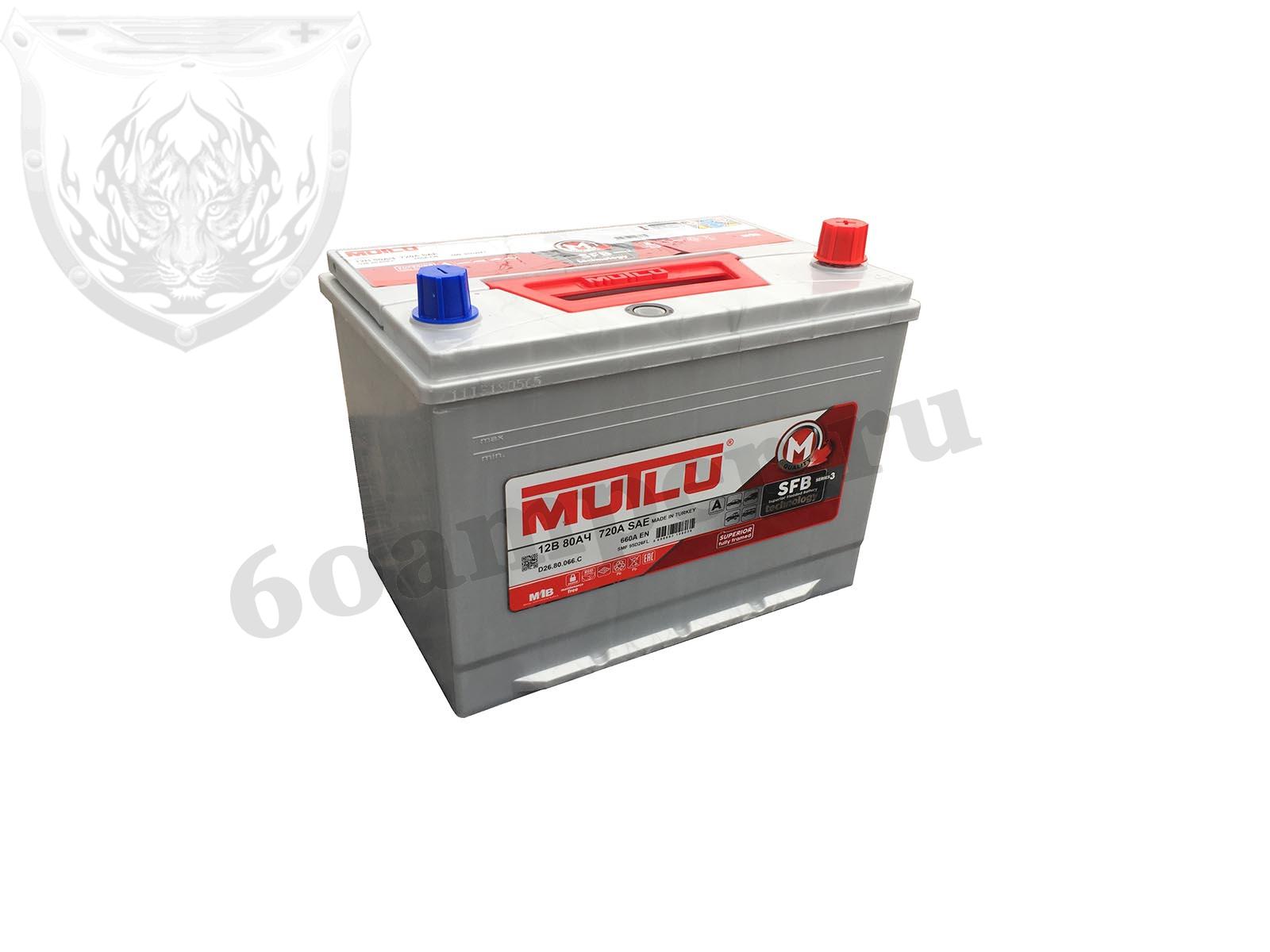 Изображение Аккумулятор MUTLU 80 А*ч Обратный Азия SFB D26L : №1