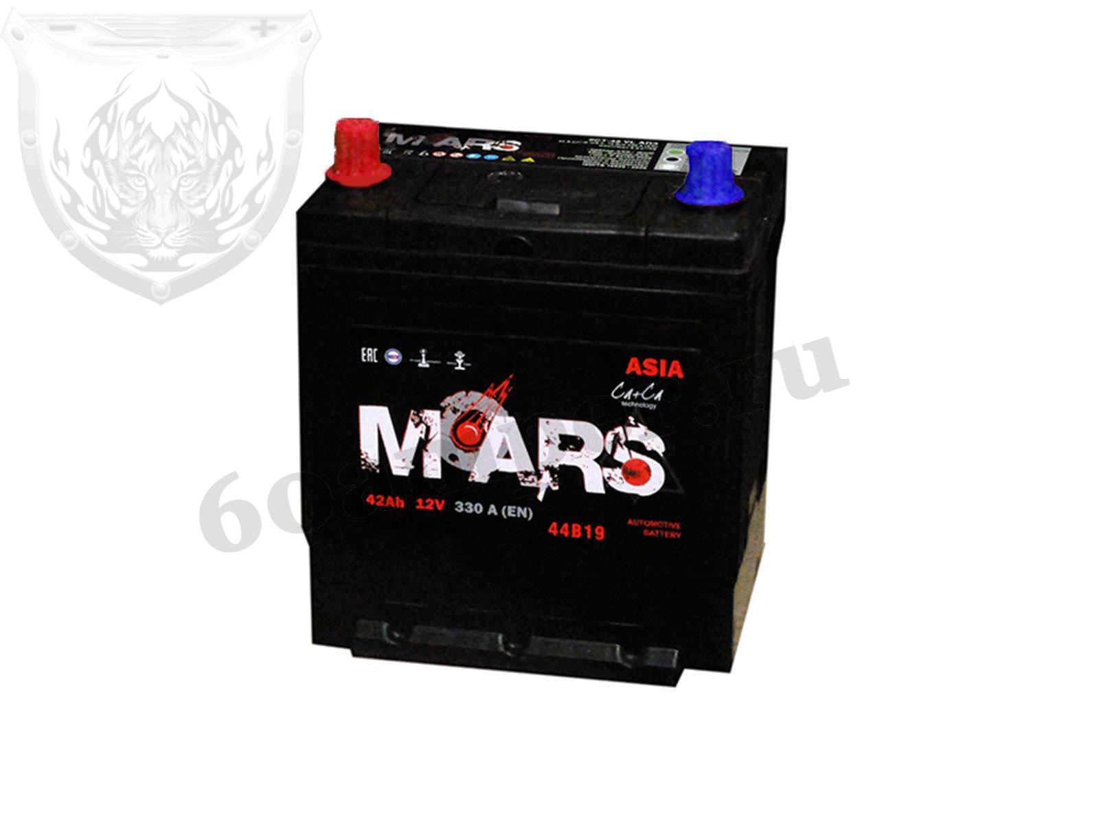 Изображение Аккумулятор MARS 42 А*ч Прямой Азия : №1
