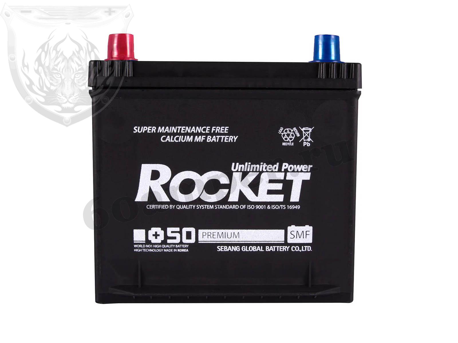 Изображение Аккумулятор ROCKET 54 А*ч Прямая полярность Азия низкий : №1