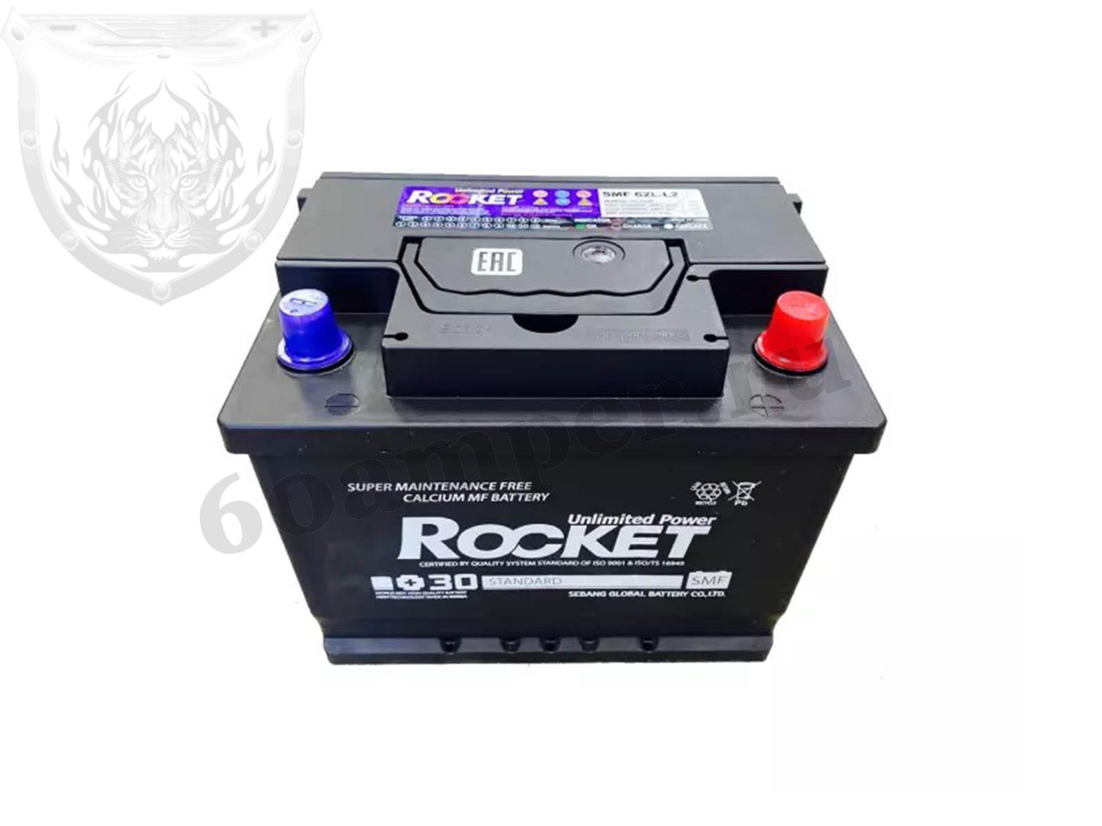 Изображение Аккумулятор ROCKET 62 А*ч Обратная полярность : №1