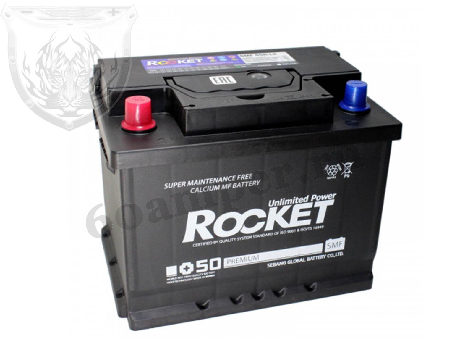 Изображение Аккумулятор ROCKET 62 А*ч Прямая полярность : №1
