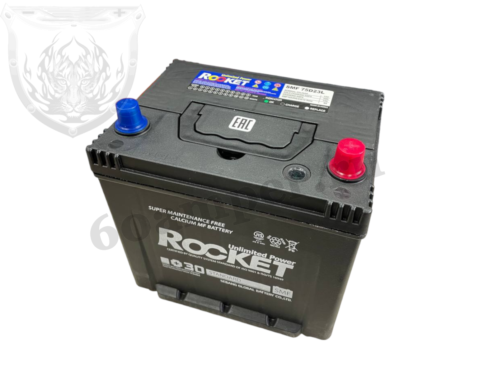 Изображение Аккумулятор ROCKET 65 А*ч Обратная полярность Азия : №1