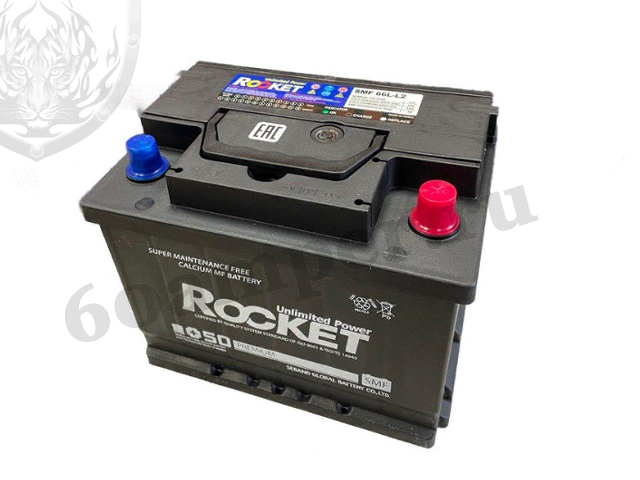 Изображение Аккумулятор ROCKET 66 А*ч Обратная полярность : №1
