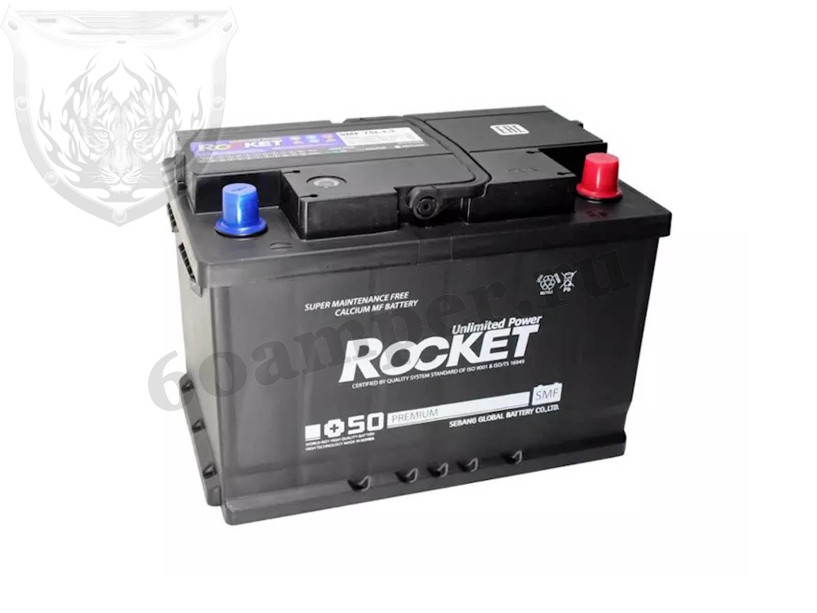 Изображение Аккумулятор ROCKET 78 А*ч Обратная полярность : №1