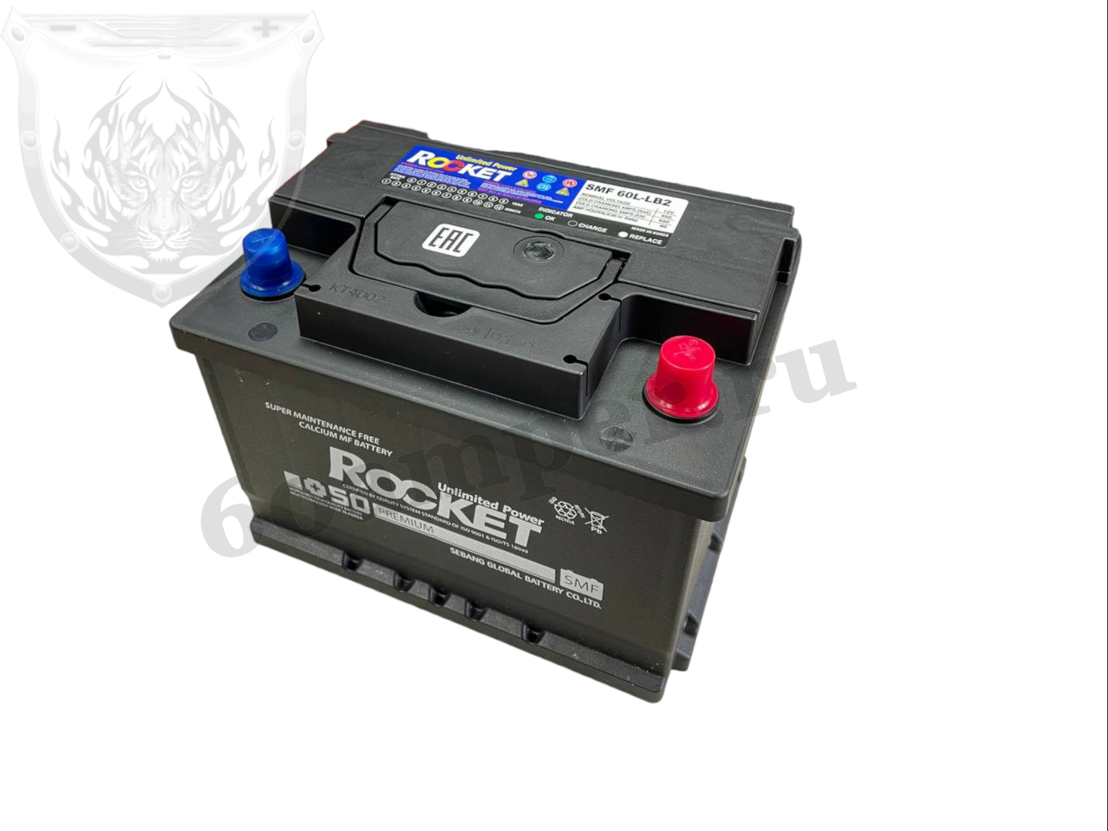 Изображение Аккумулятор ROCKET 60 А*ч Обратная полярность низкий : №1
