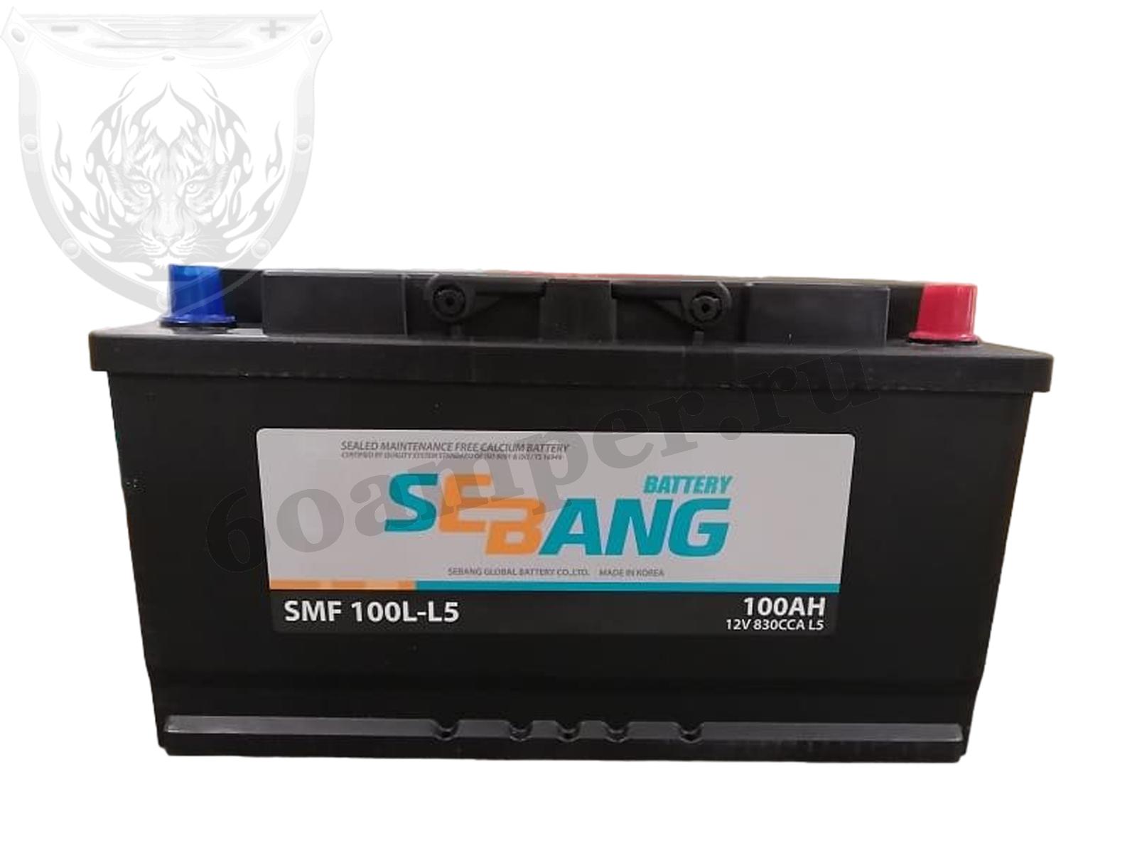 Изображение Аккумулятор SEBANG 100 А*ч Обратный L5 : №1