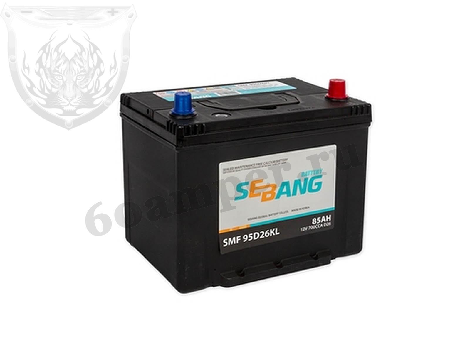 Изображение Аккумулятор SEBANG 85 А*ч Обратный Азия JIS : №1