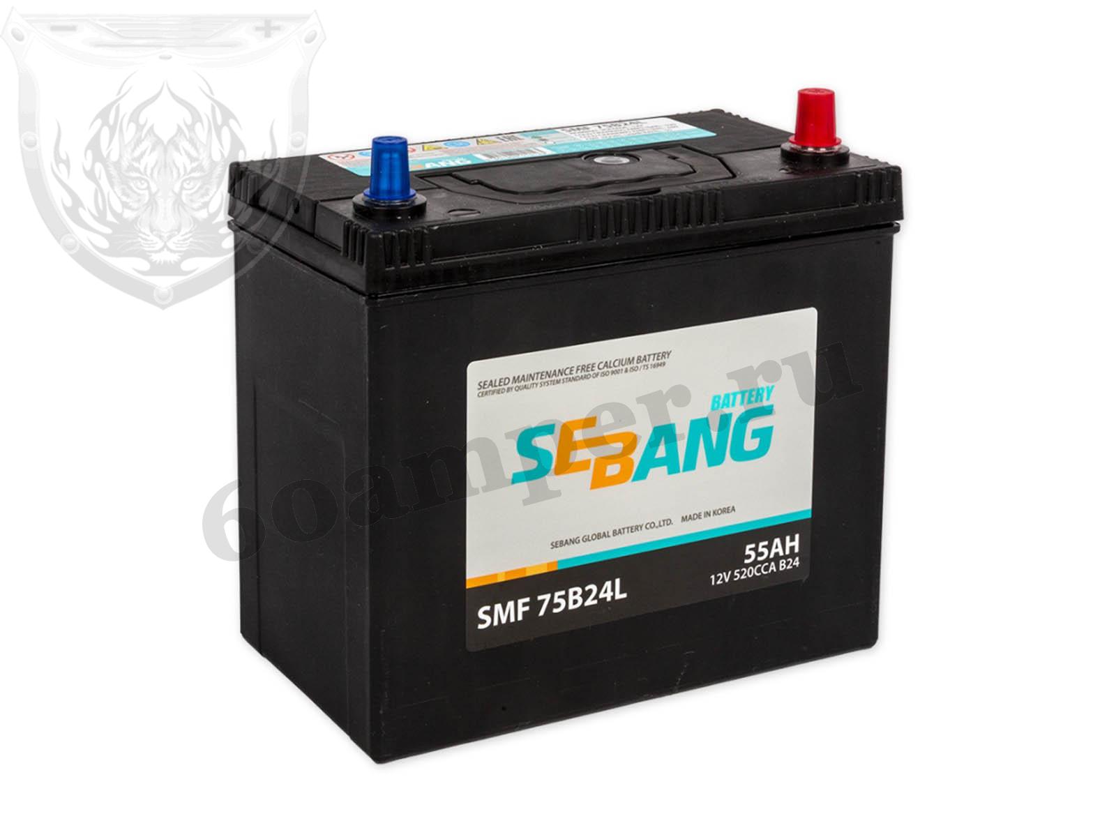 Изображение Аккумулятор SEBANG 55 А*ч Обратный Азия 60D20KL : №1