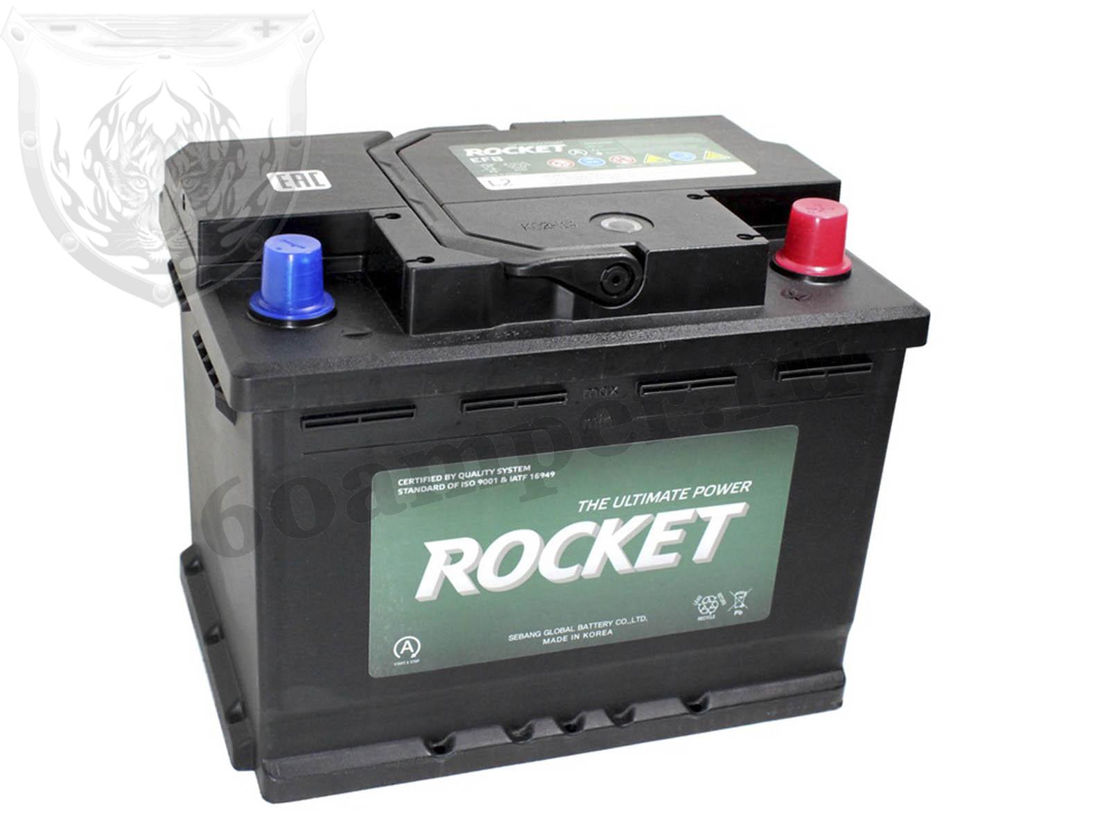 Изображение Аккумулятор ROCKET 60 А*ч Обратная полярность EFB : №1