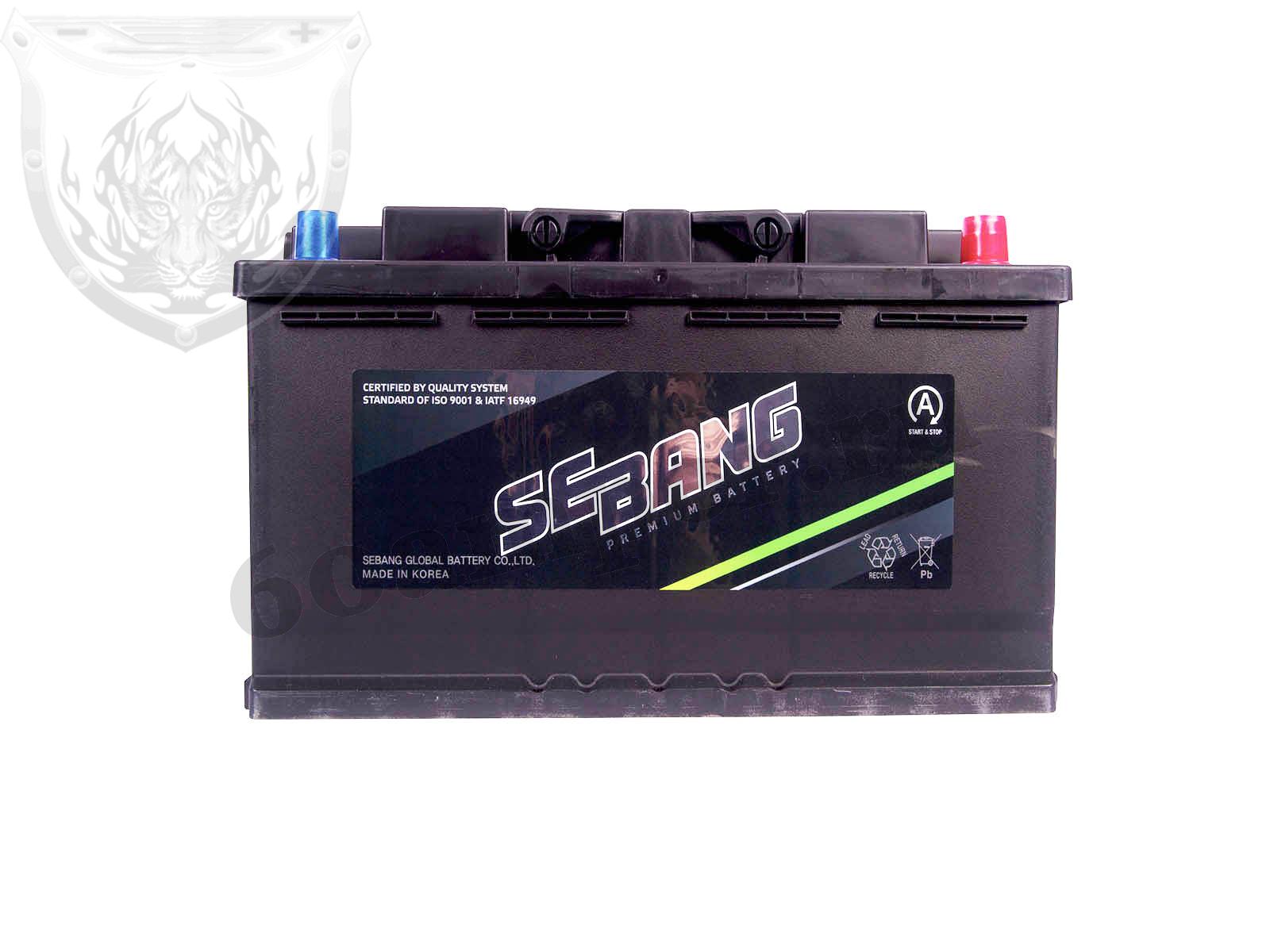 Изображение Аккумулятор SEBANG 80 А*ч Обратный AGM : №1