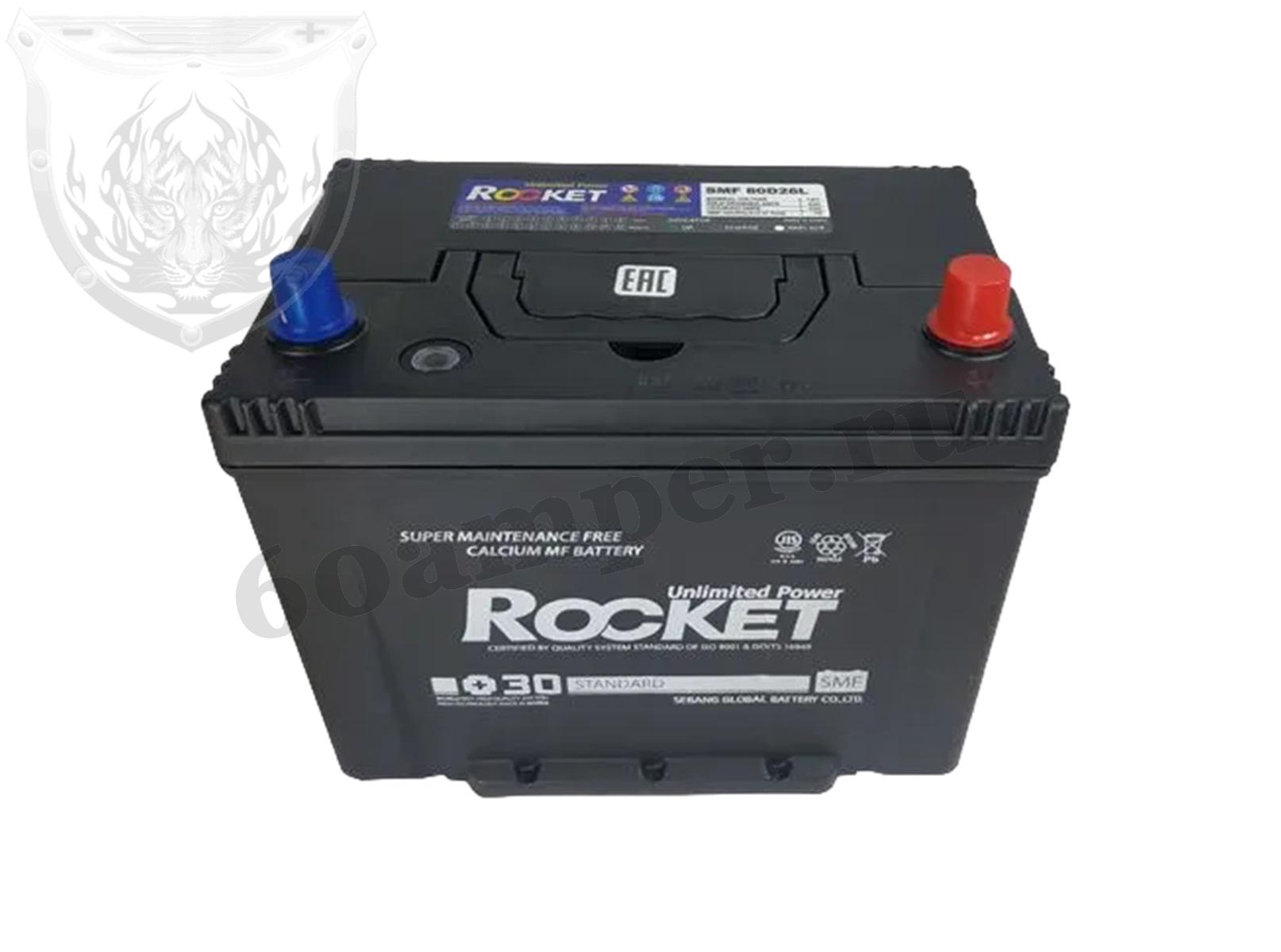 Изображение Аккумулятор ROCKET 80 А*ч Обратная полярность Азия : №1