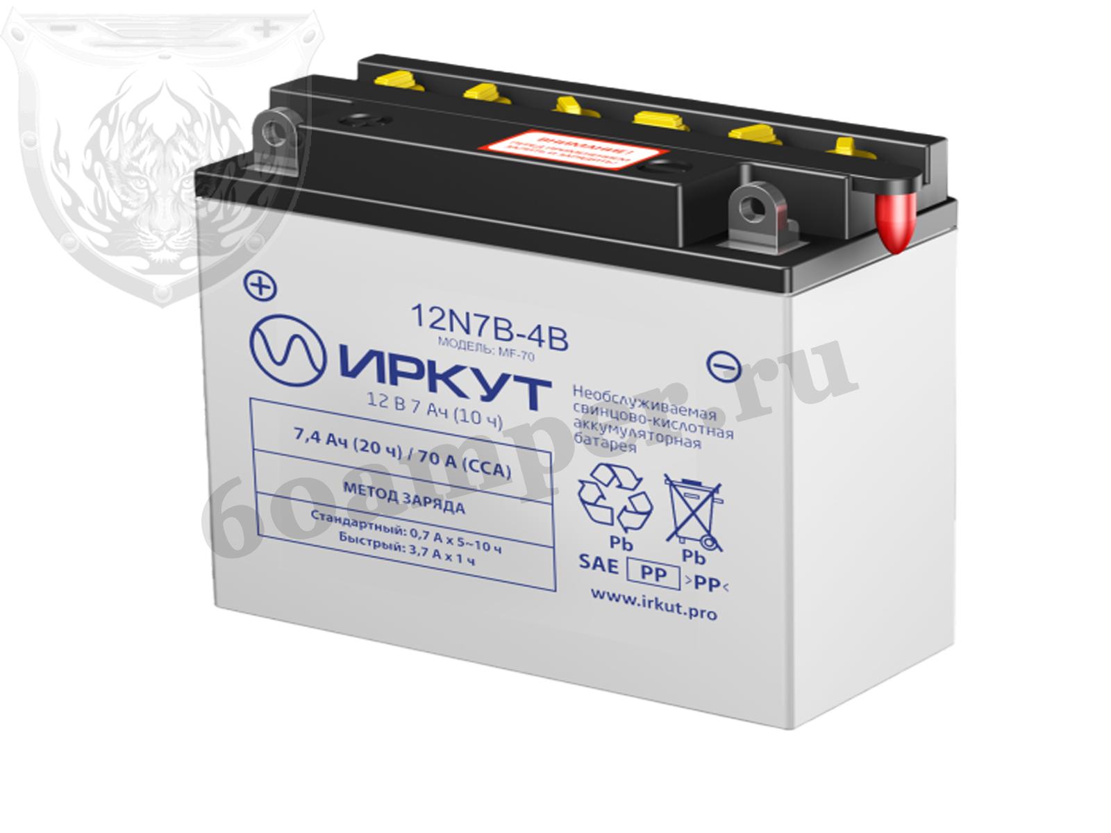 Изображение Аккумулятор ИРКУТ 12N7B-4B : №1