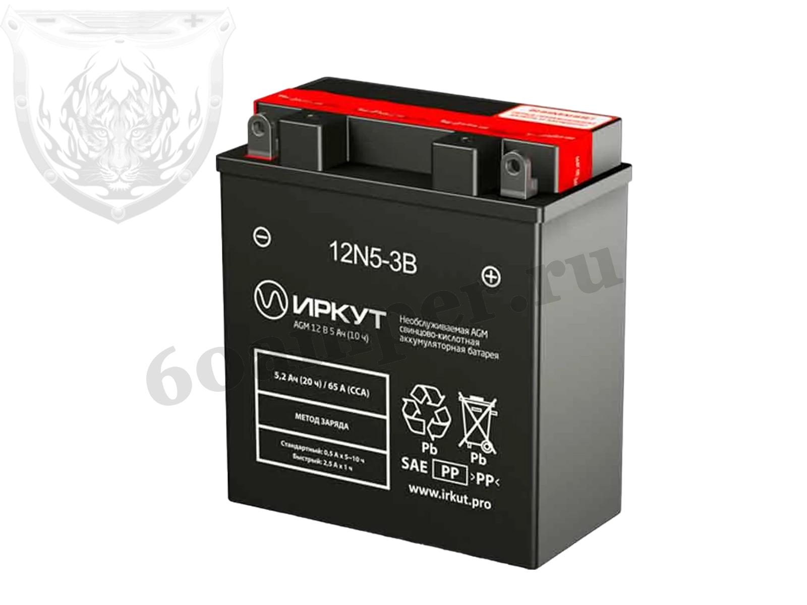 Изображение Аккумулятор ИРКУТ 12N5-3B : №1
