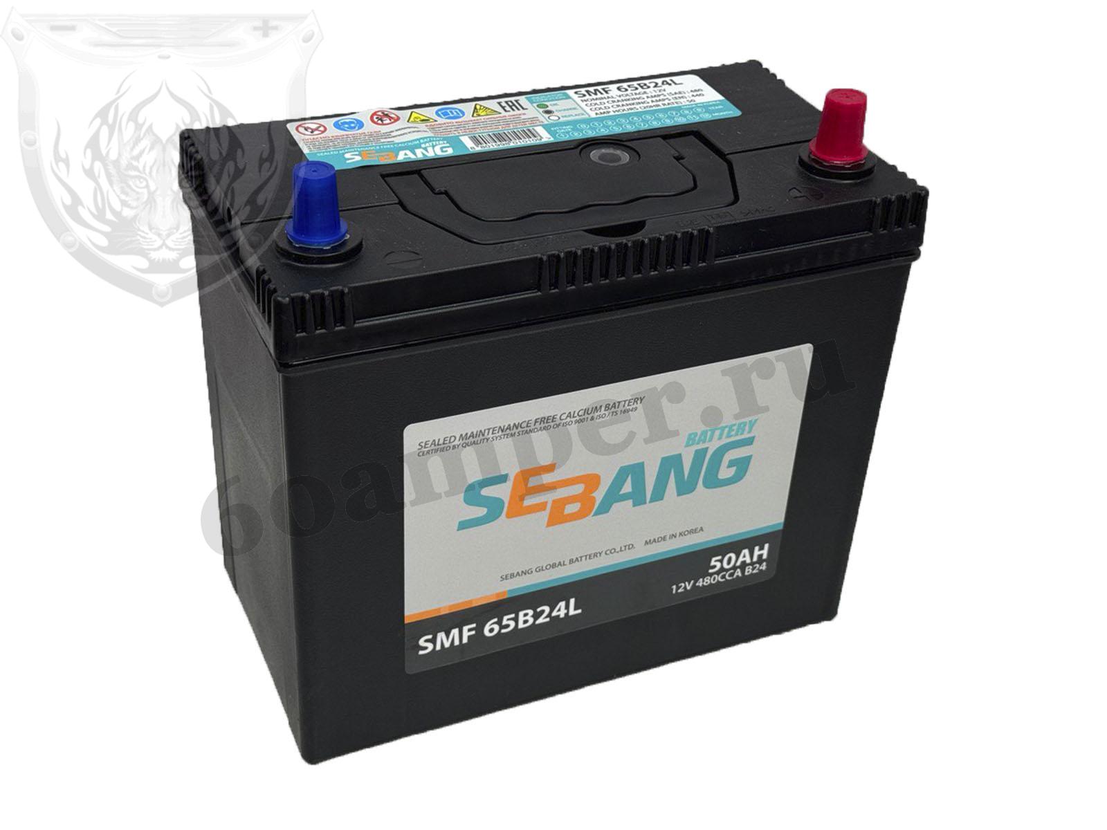 Изображение Аккумулятор SEBANG 50 А*ч Обратный Азия 65B24L : №1