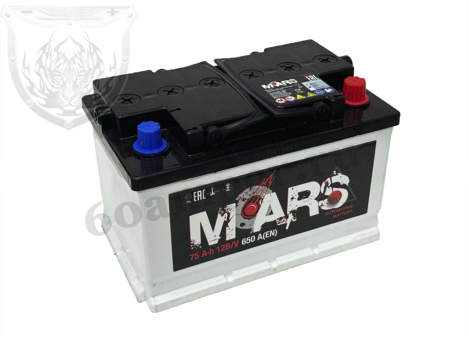 Изображение Аккумулятор MARS 75 А*ч Обратный низкий : №1