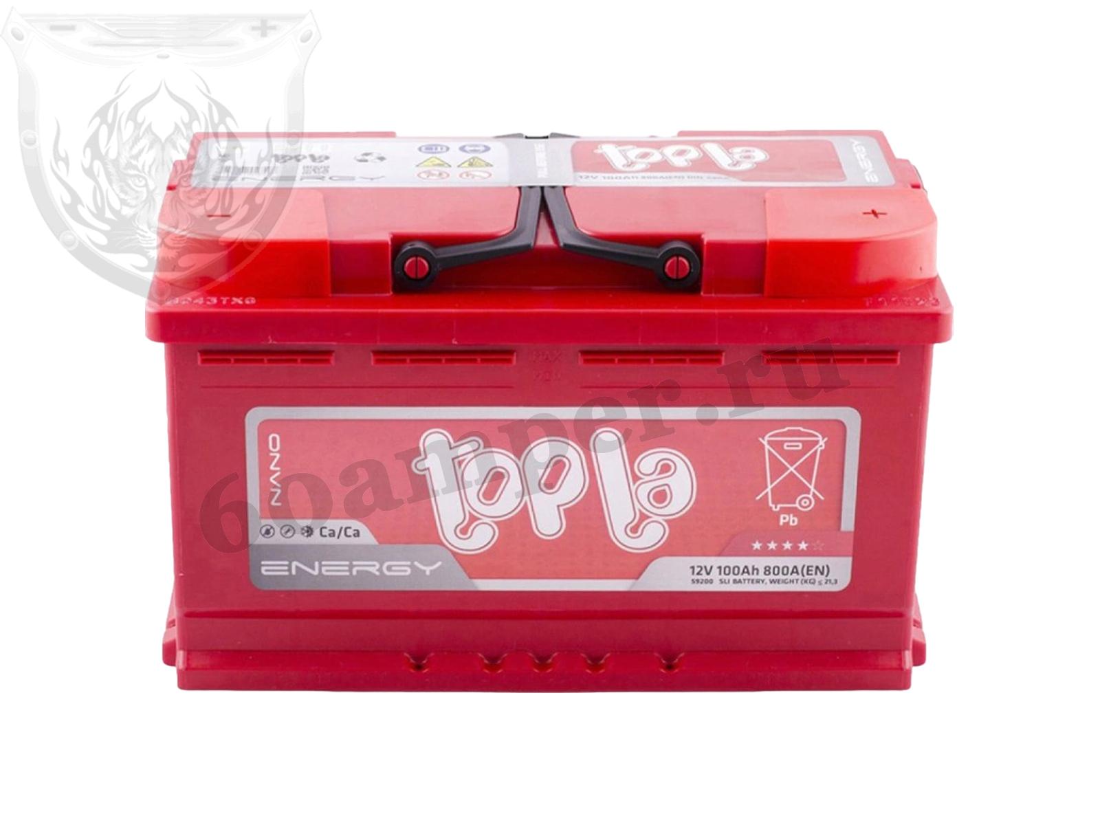 Изображение Аккумулятор TOPLA 100 А*ч Обратный : №1