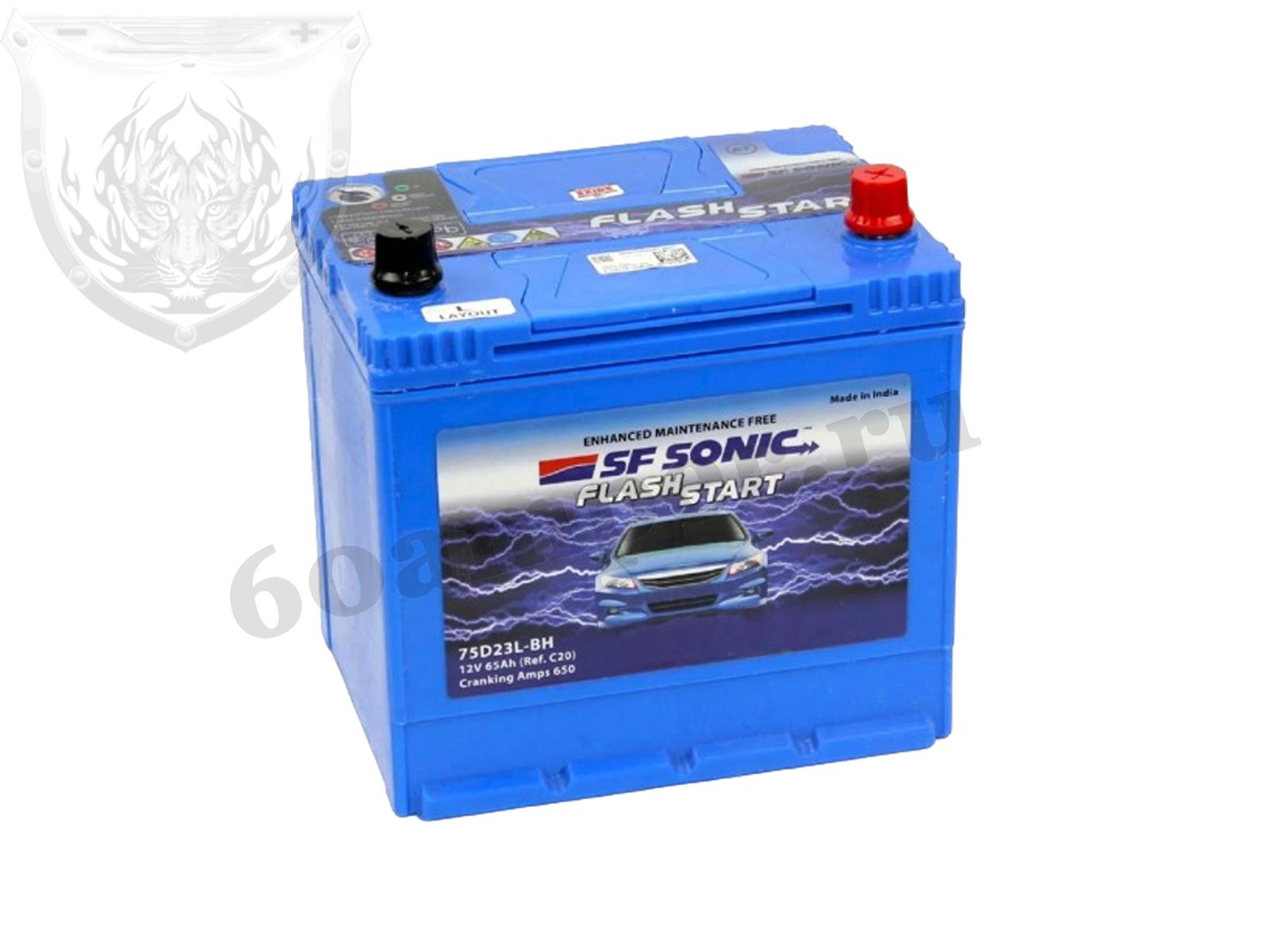 Изображение Аккумулятор SONIC 65 А*ч Обратный Азия : №1