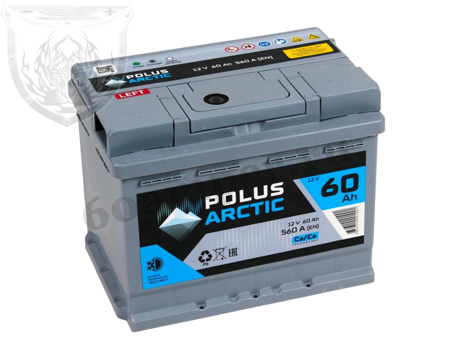 Изображение Аккумулятор POLUS ARCTIC 60 А*ч Прямой : №1