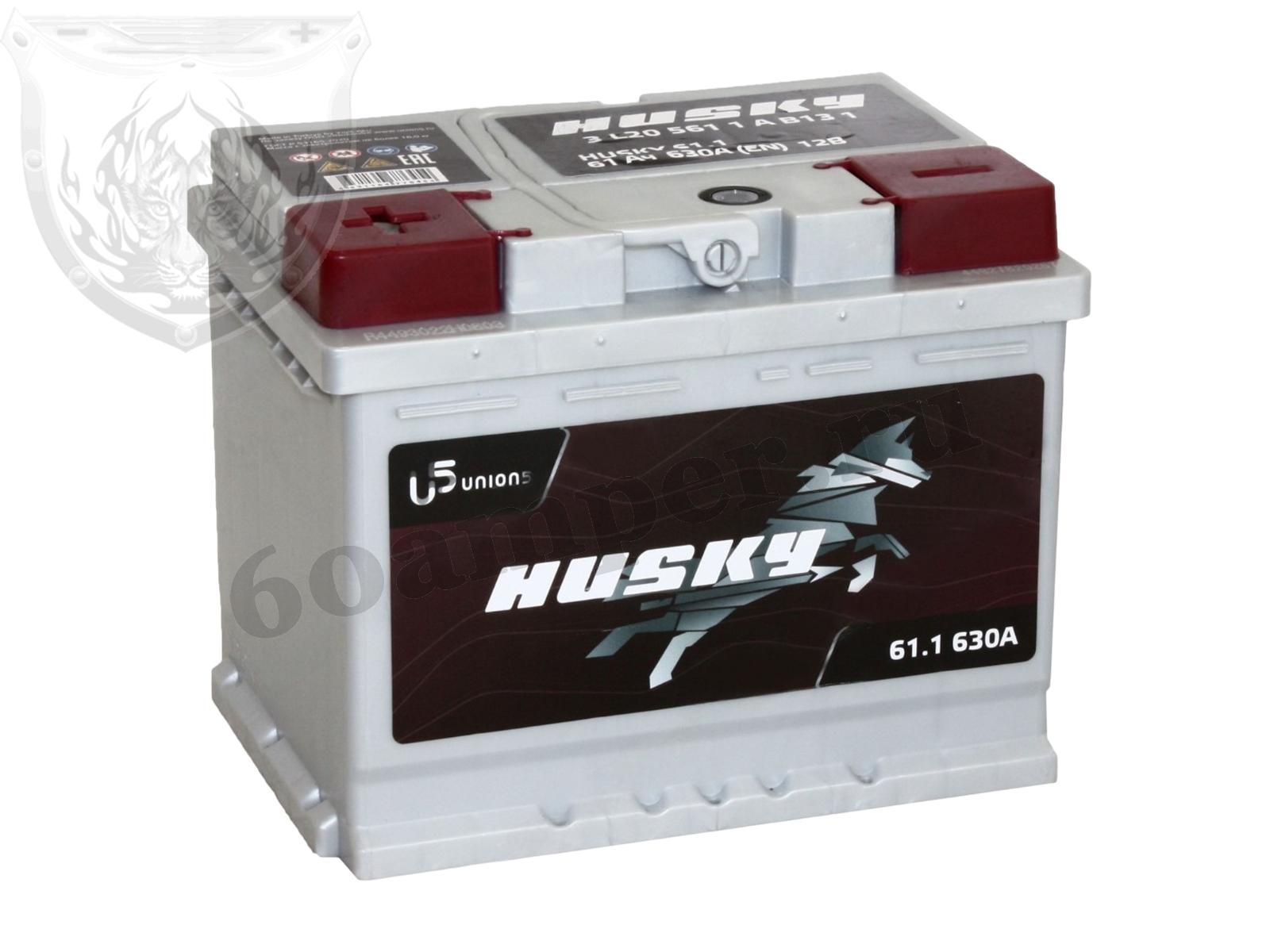 Изображение Аккумулятор HUSKY 61 А*ч Прямой : №1