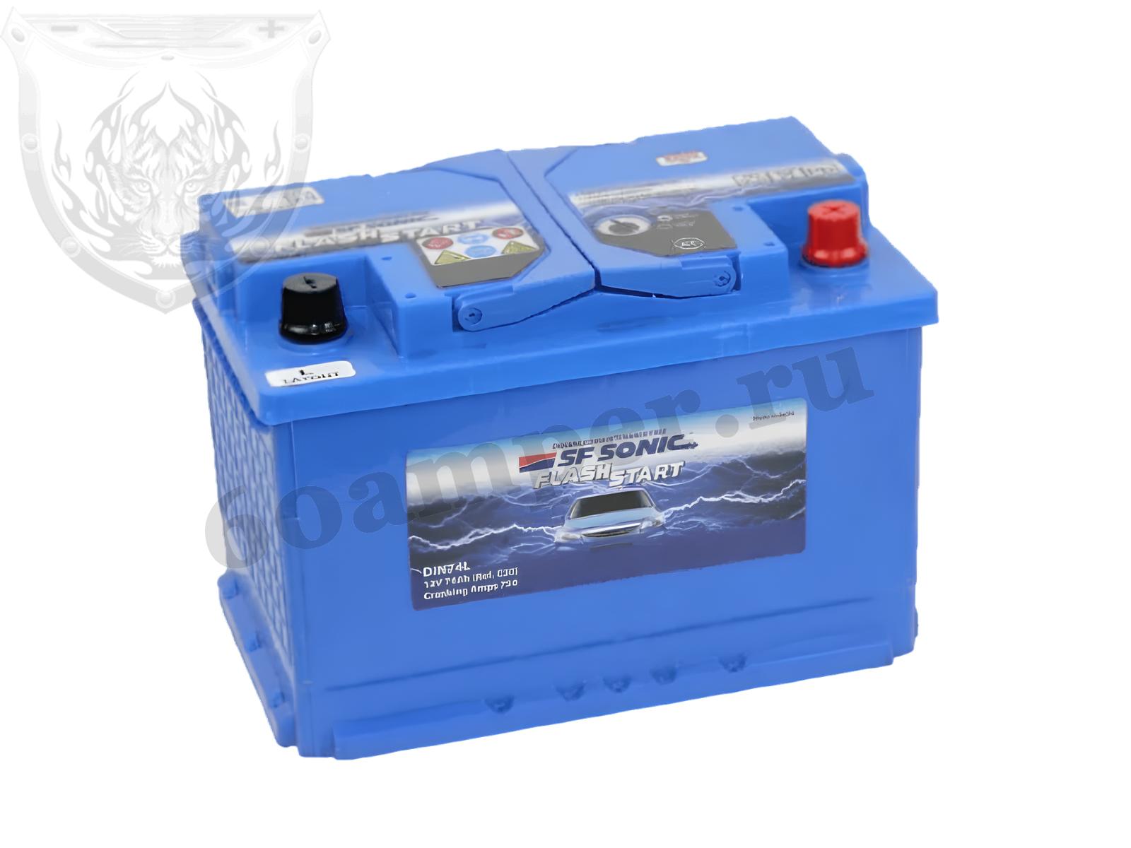 Изображение Аккумулятор SONIC 74 А*ч Обратный : №1