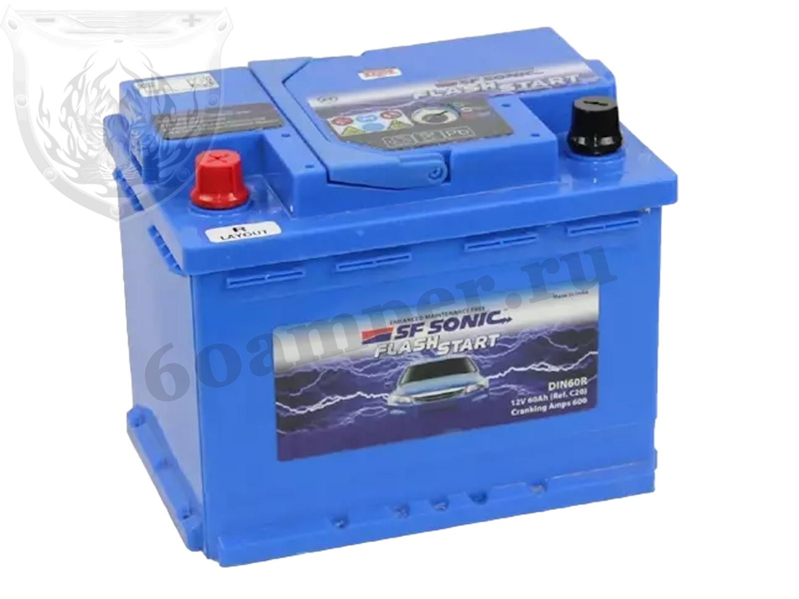 Изображение Аккумулятор SONIC 60 А*ч Прямой : №1