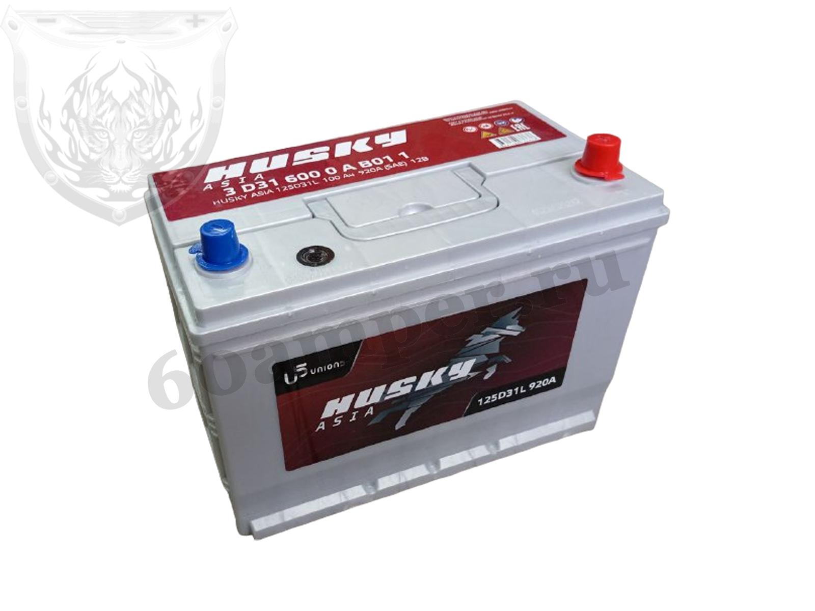Изображение Аккумулятор HUSKY 100 А*ч Обратный Азия : №1