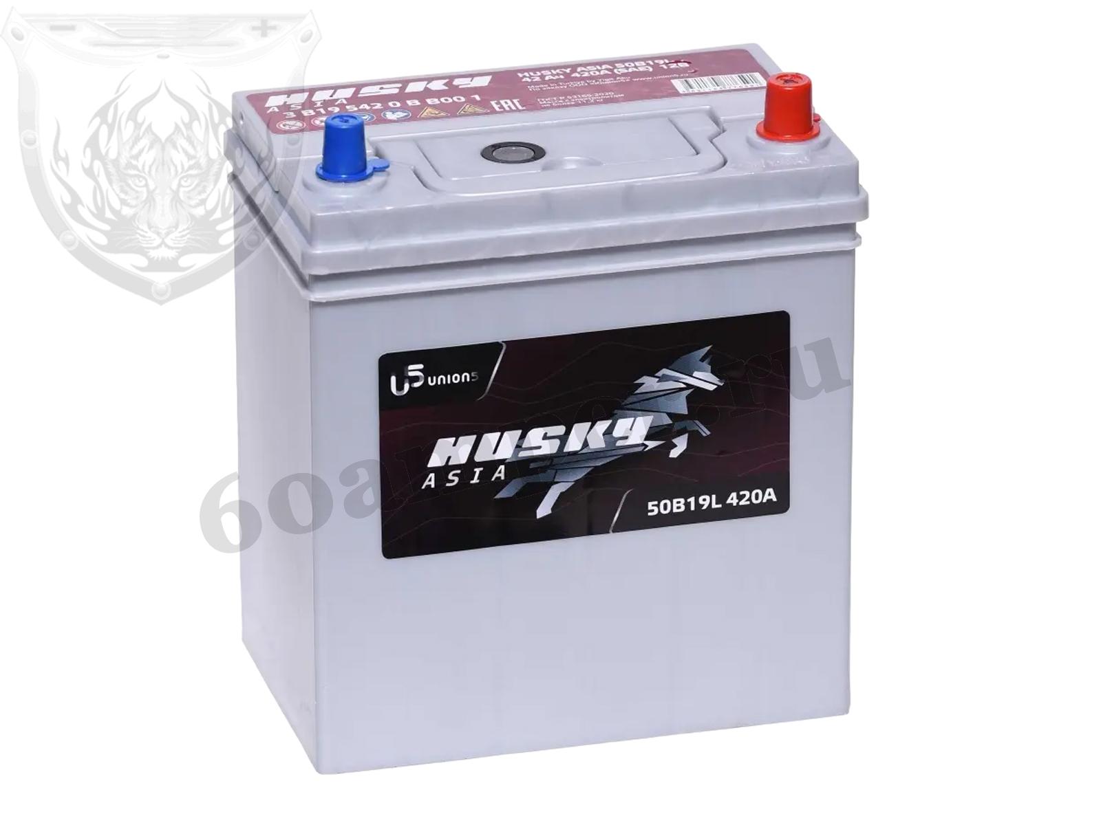 Изображение Аккумулятор HUSKY 42 А*ч Обратный Азия : №1