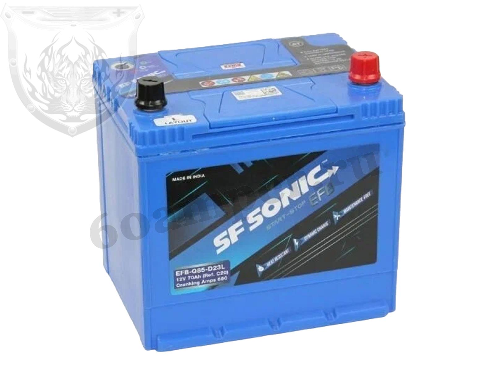 Изображение Аккумулятор SONIC 70 А*ч Обратный Азия 85D23L : №1