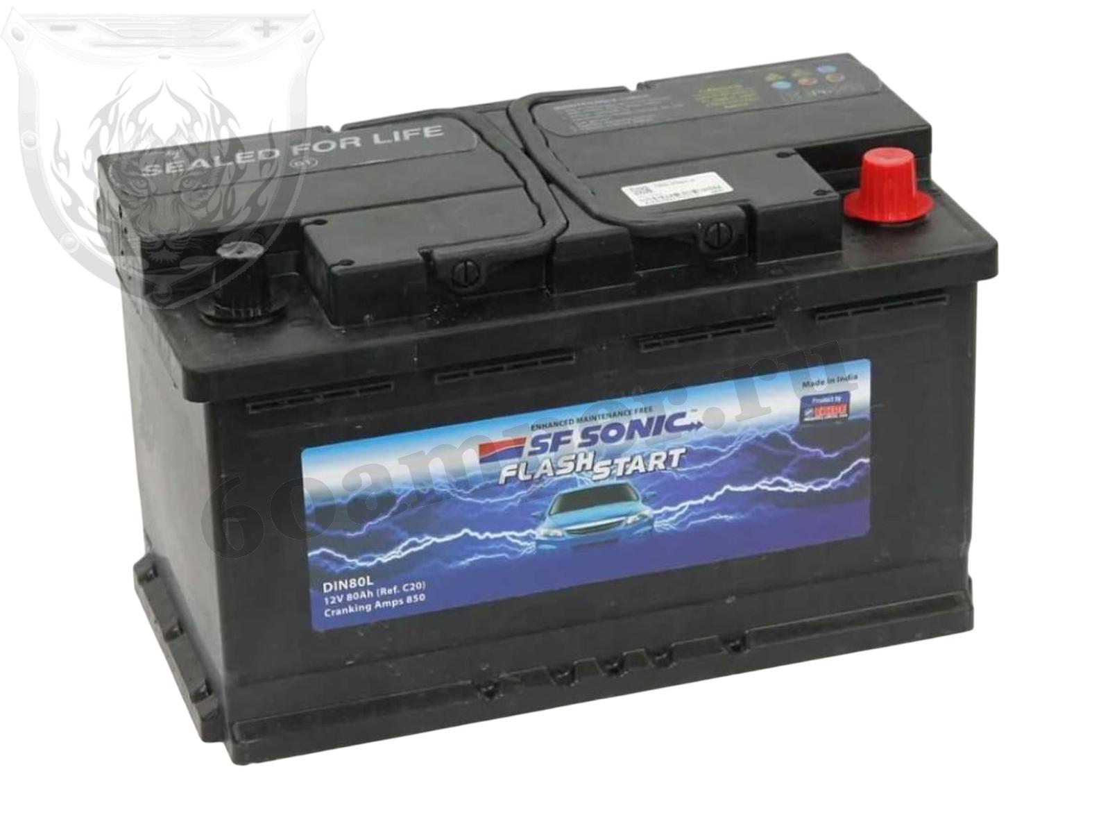 Изображение Аккумулятор SONIC 80 А*ч Обратный : №1