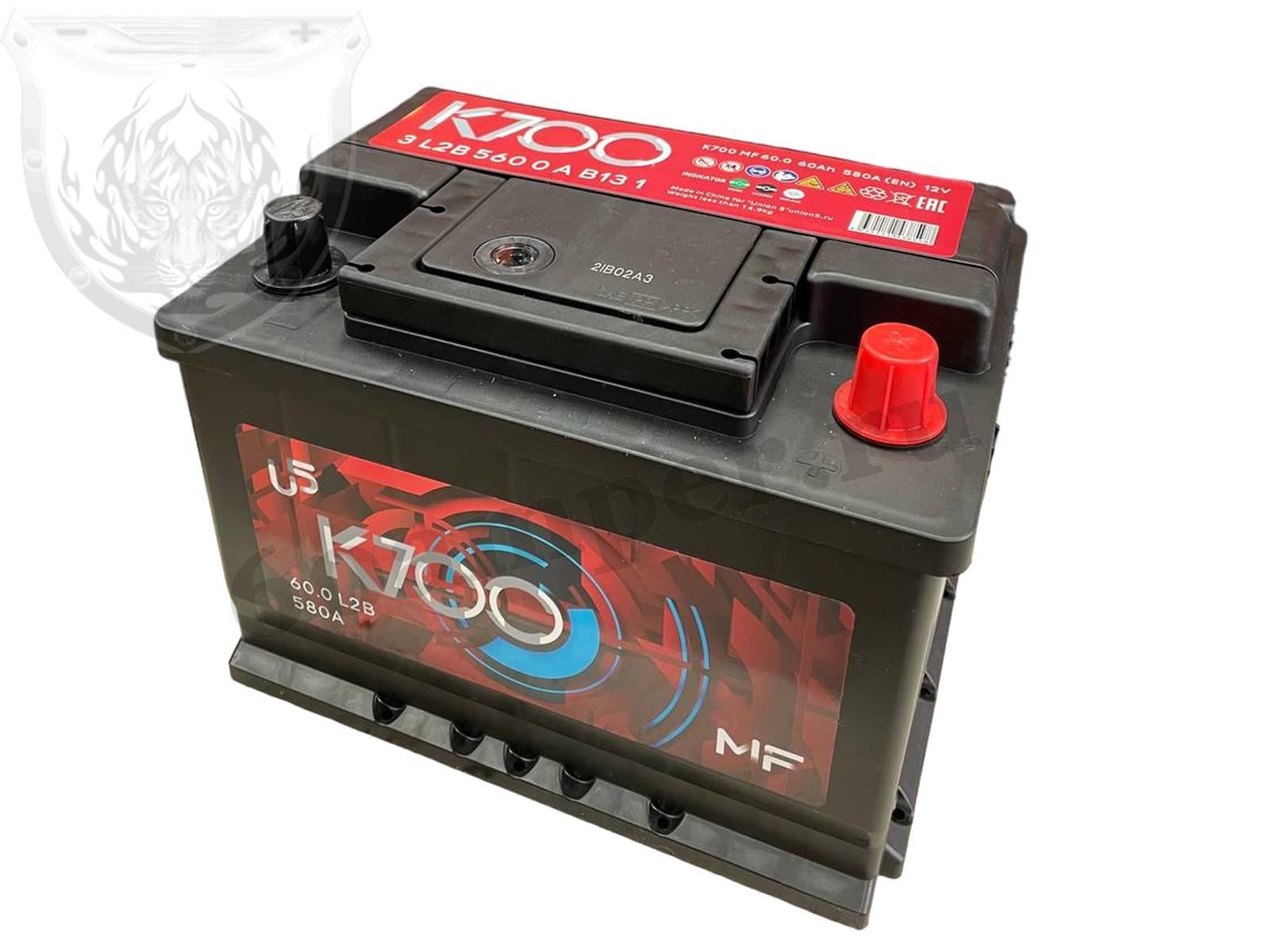 Изображение Аккумулятор K700 60 А*ч Обратный : №1