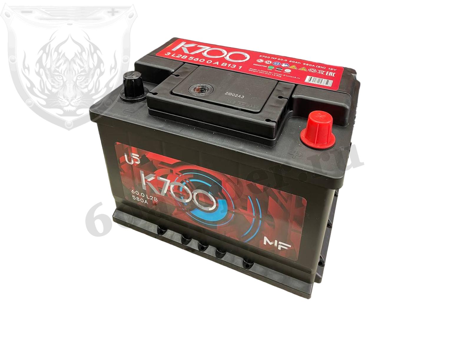 Изображение Аккумулятор K700 60 А*ч Обратный Низкий : №1