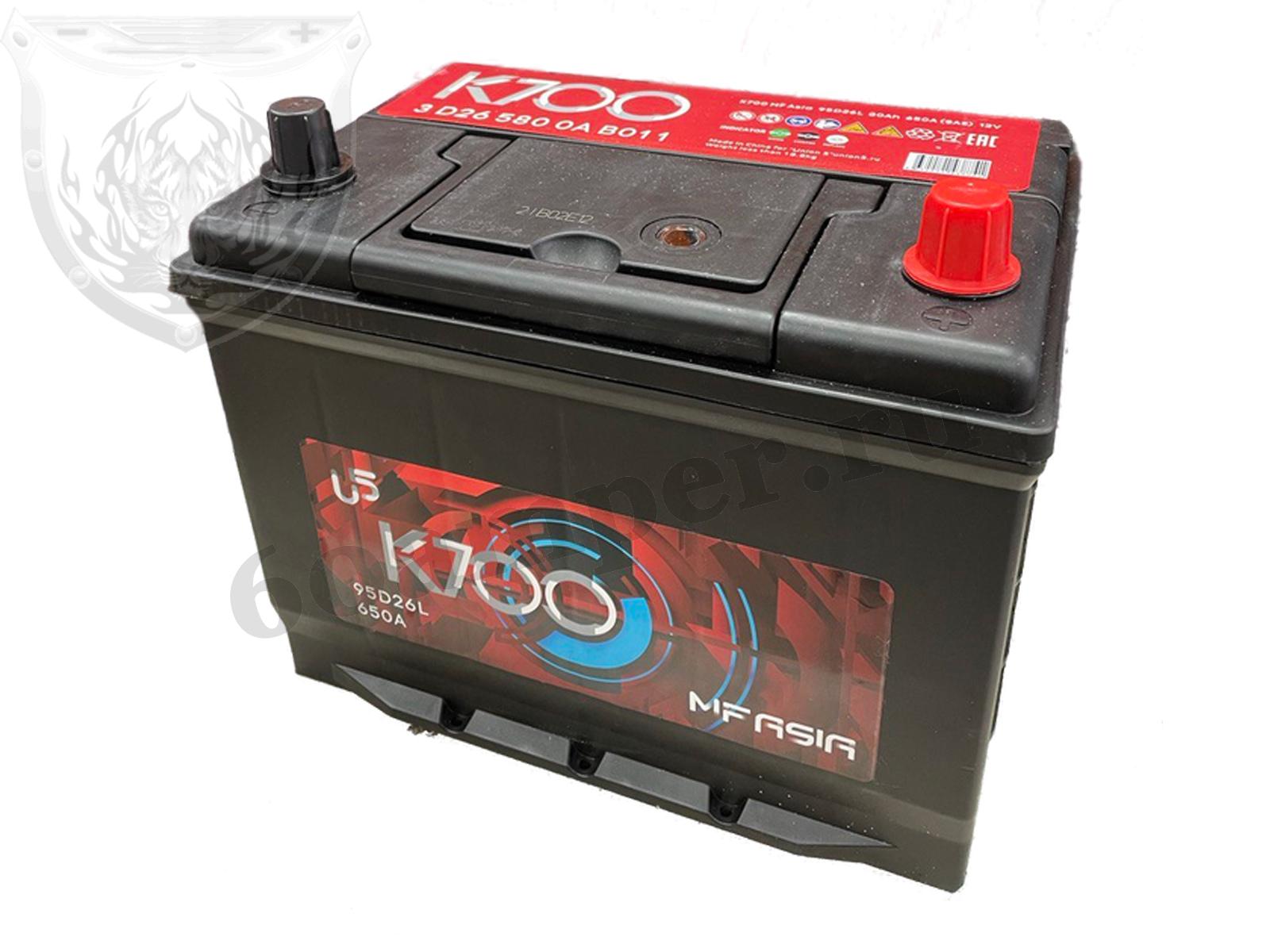 Изображение Аккумулятор K700 80 А*ч Обратный Азия : №1