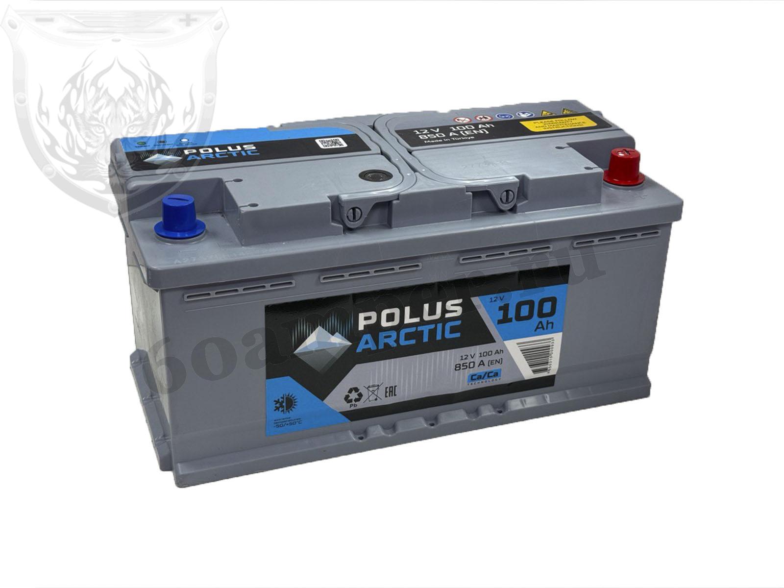 Изображение Аккумулятор POLUS ARCTIC 100 А*ч Обратный Низкий : №1