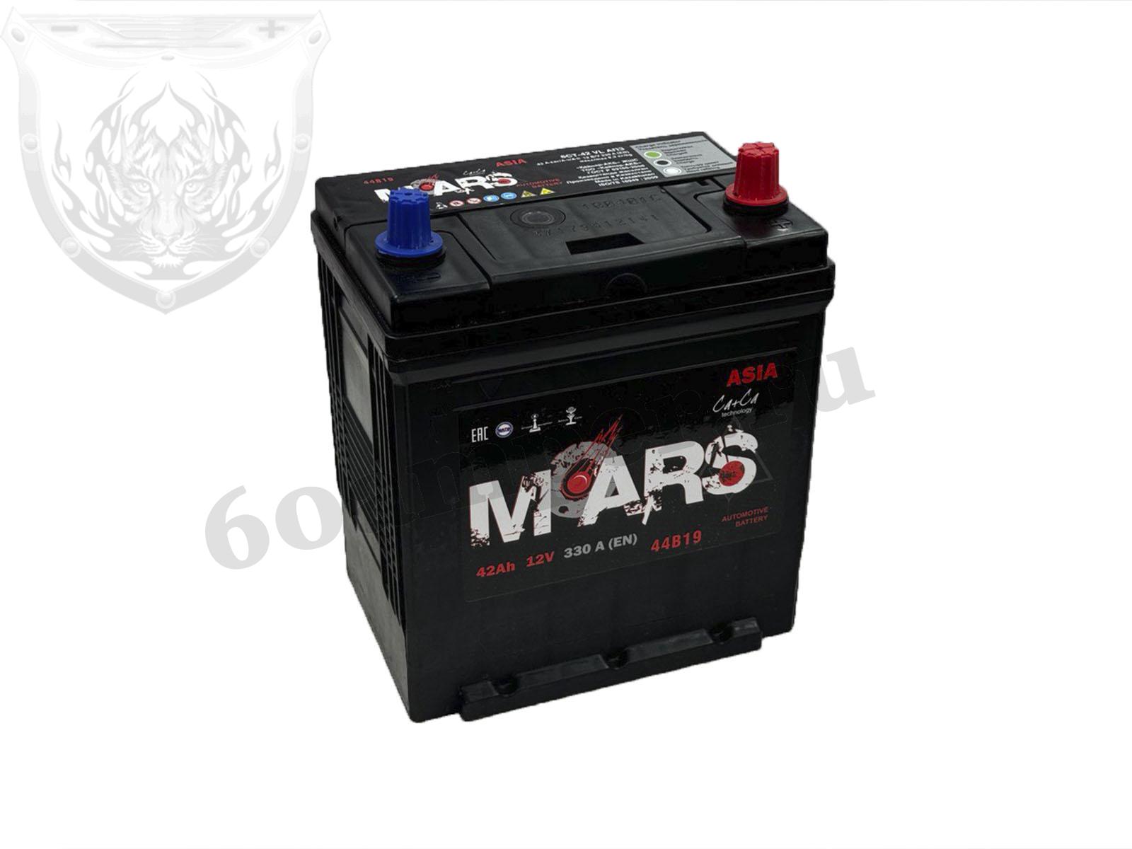 Изображение Аккумулятор MARS 42 А*ч Обратный Азия : №1