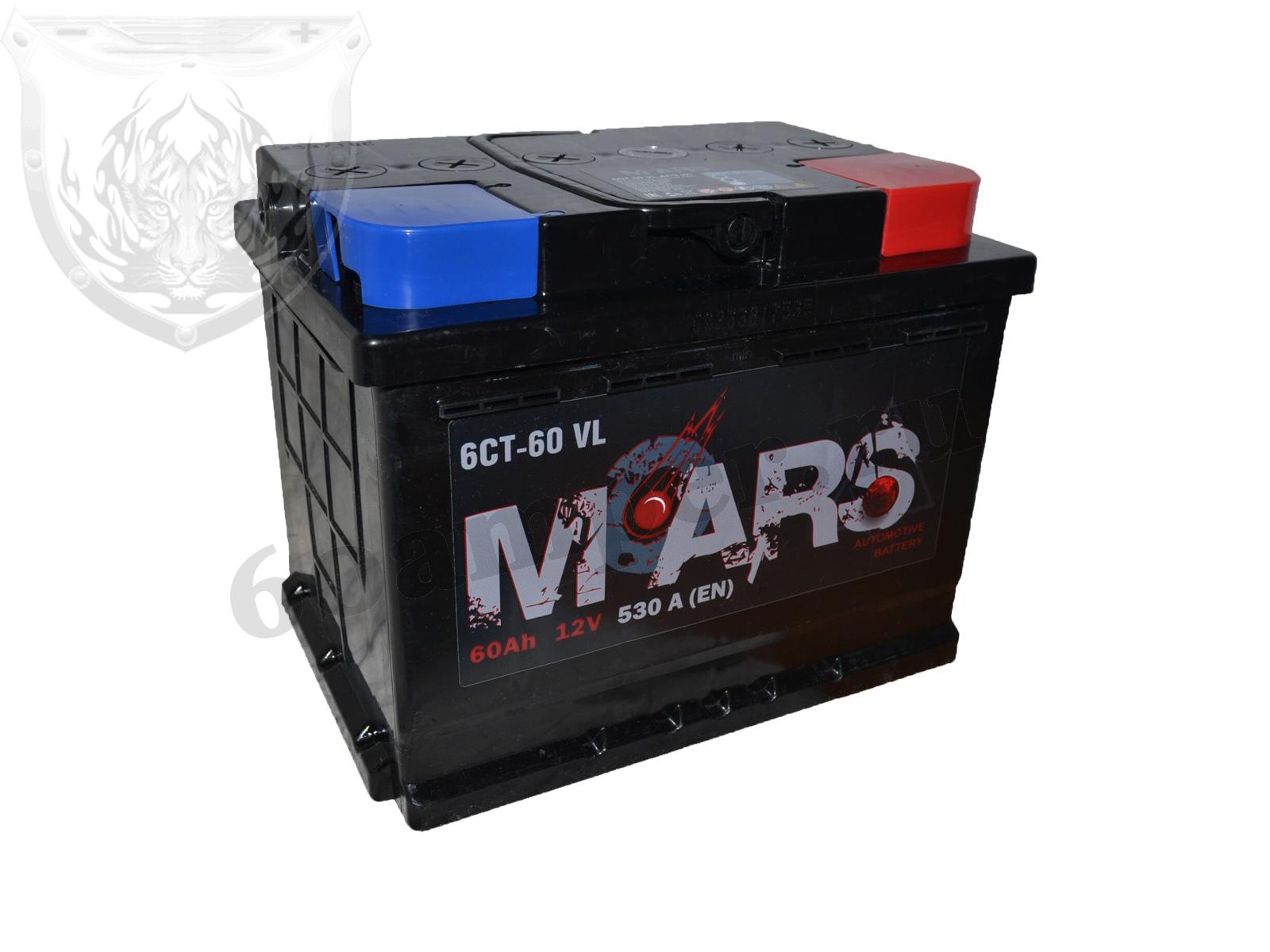 Изображение Аккумулятор MARS 62 А*ч Обратный : №1