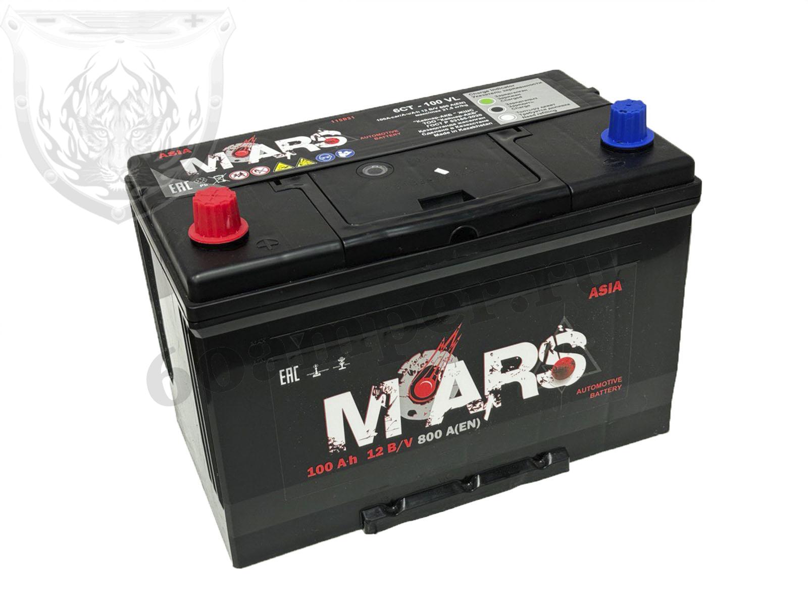 Изображение Аккумулятор MARS 100 А*ч Прямой Азия : №1