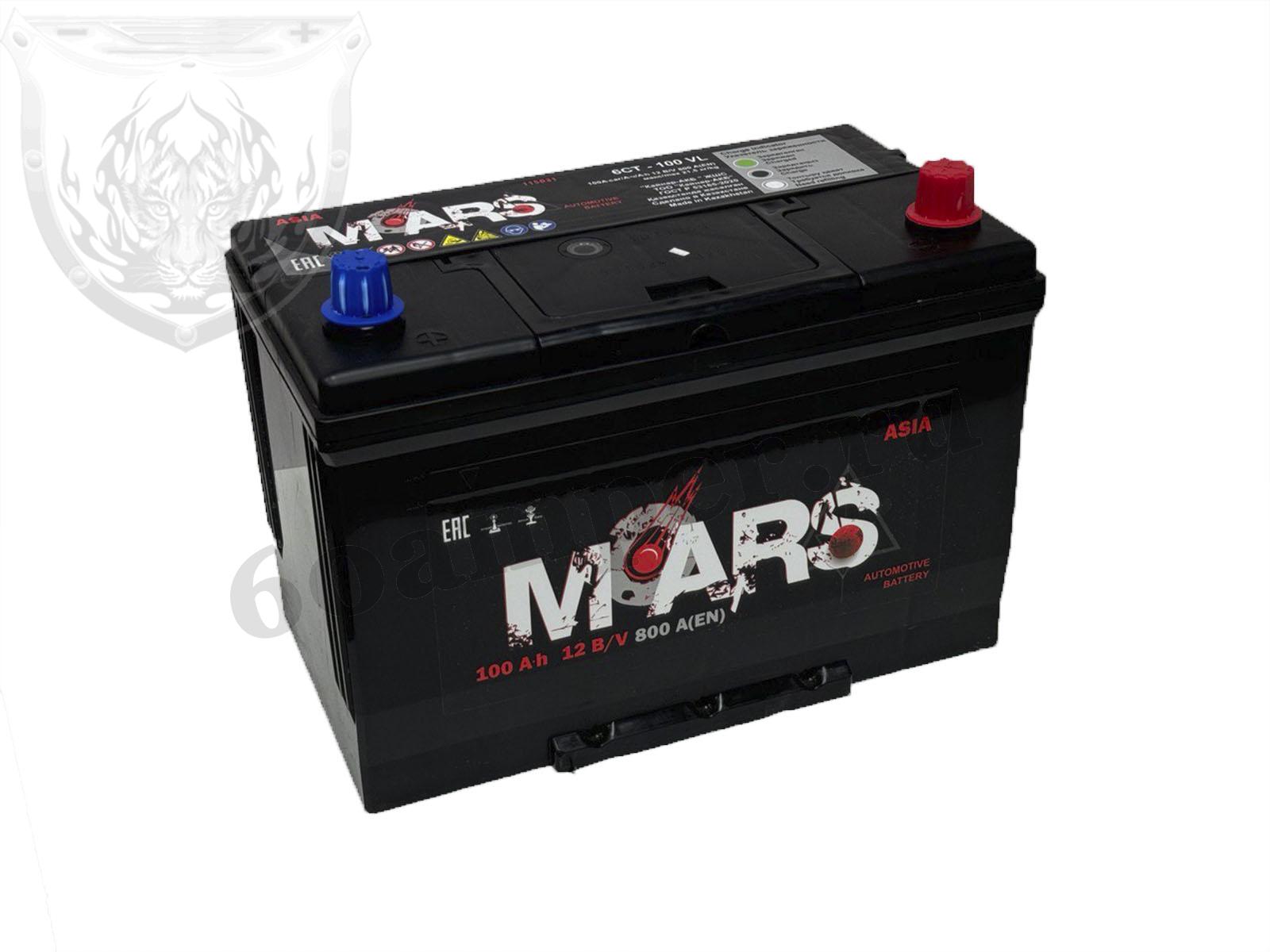 Изображение Аккумулятор MARS 100 А*ч Обратный Азия : №1
